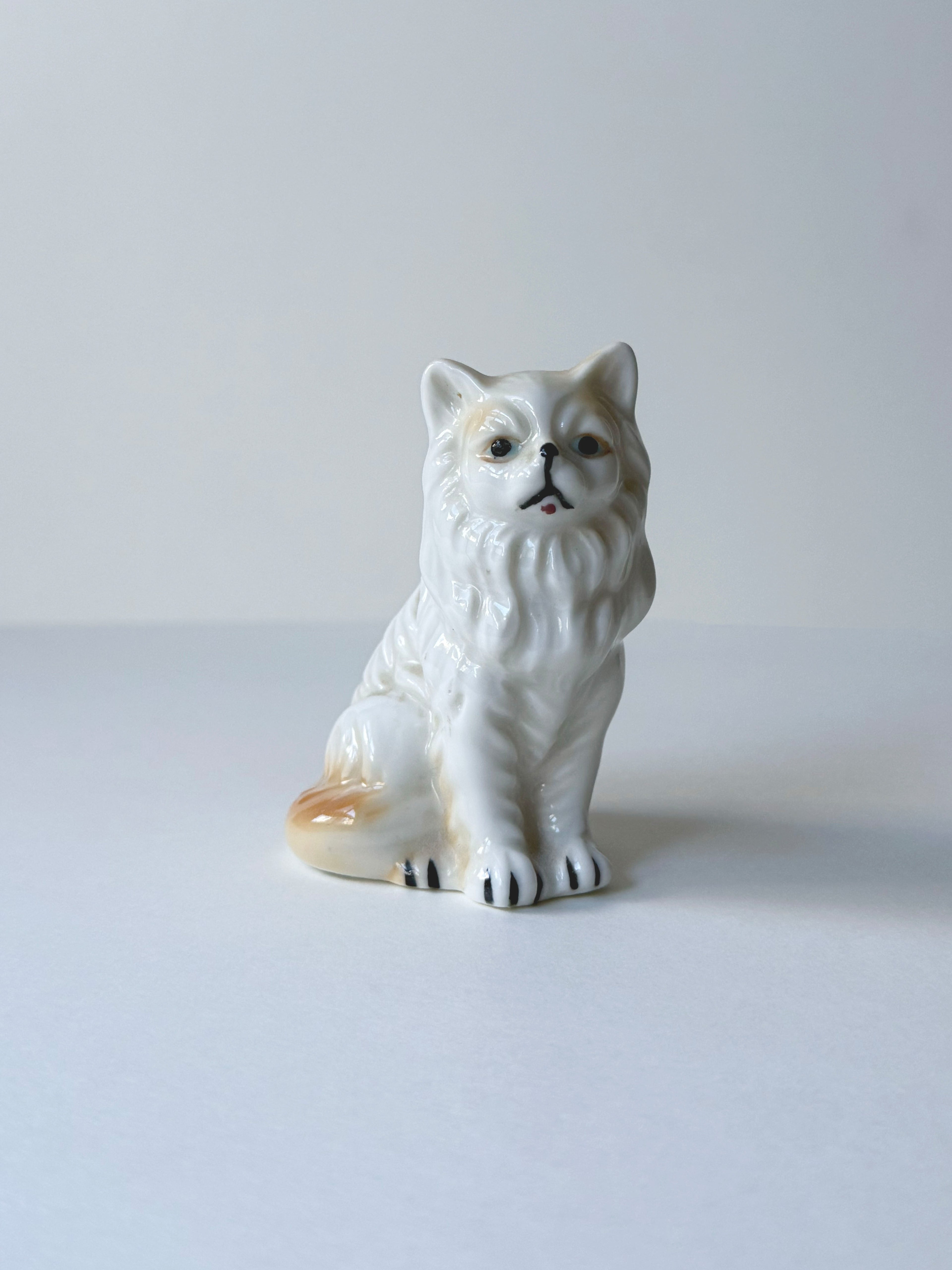 Vintage ceramic figurine｜長毛波斯陶瓷貓貓