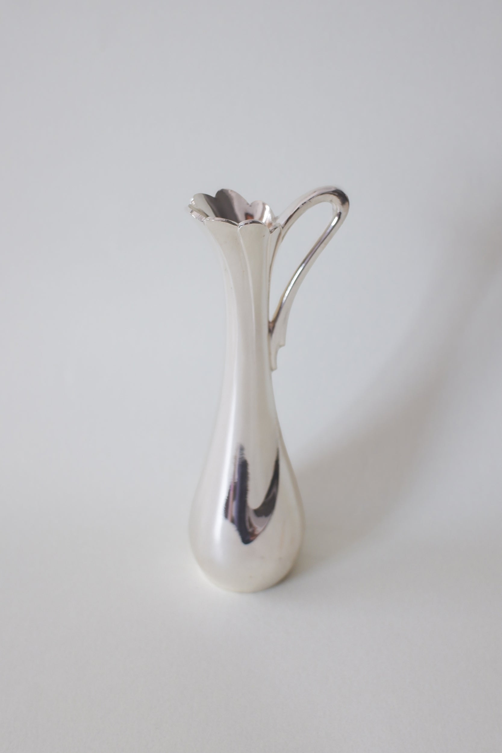 Vintage 鍍銀花口小花器