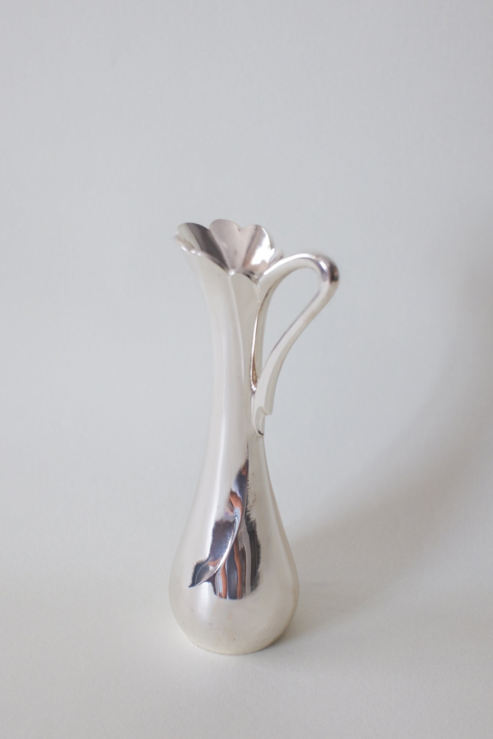 Vintage 鍍銀花口小花器