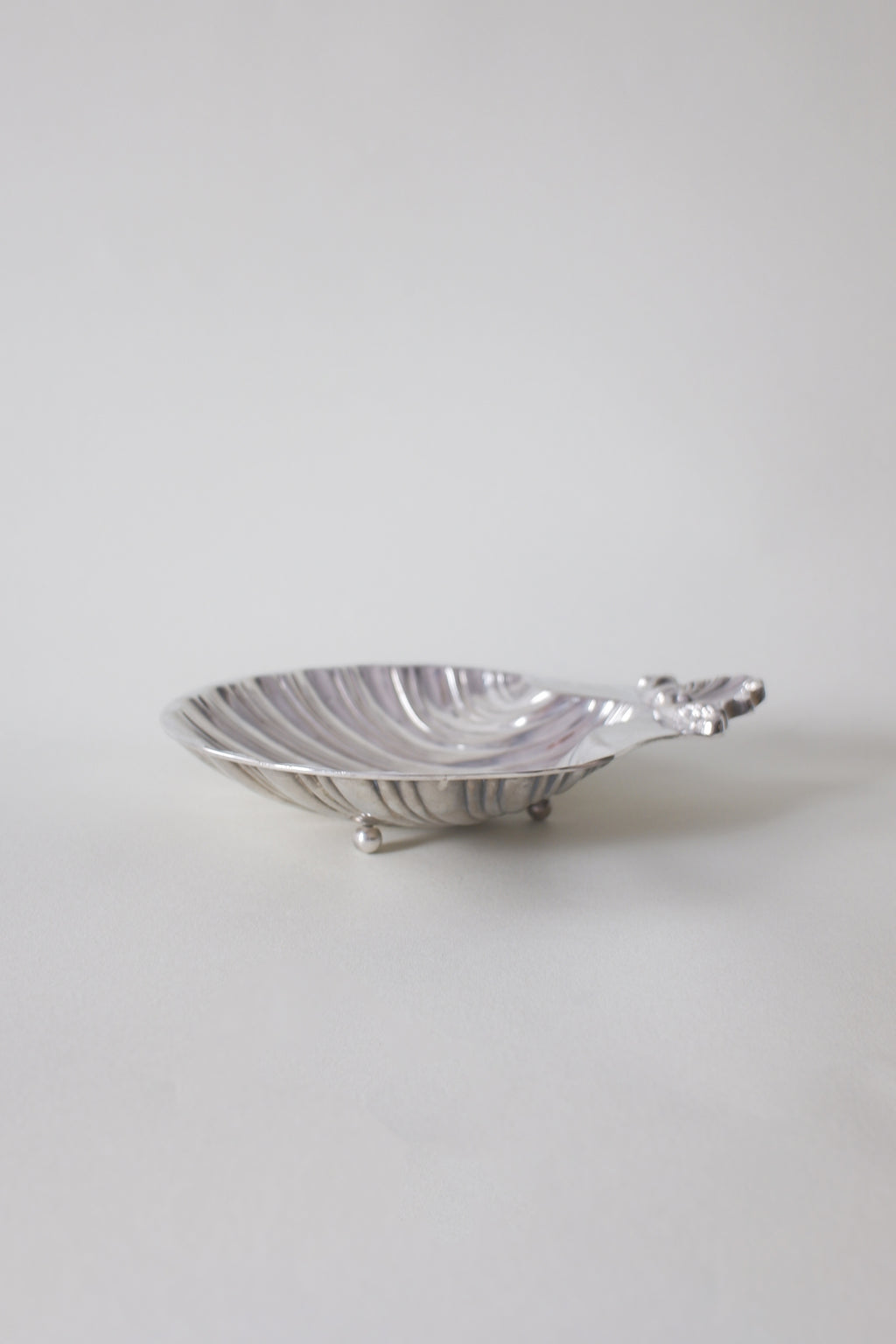 Vintage 精緻貝殼鍍銀盤