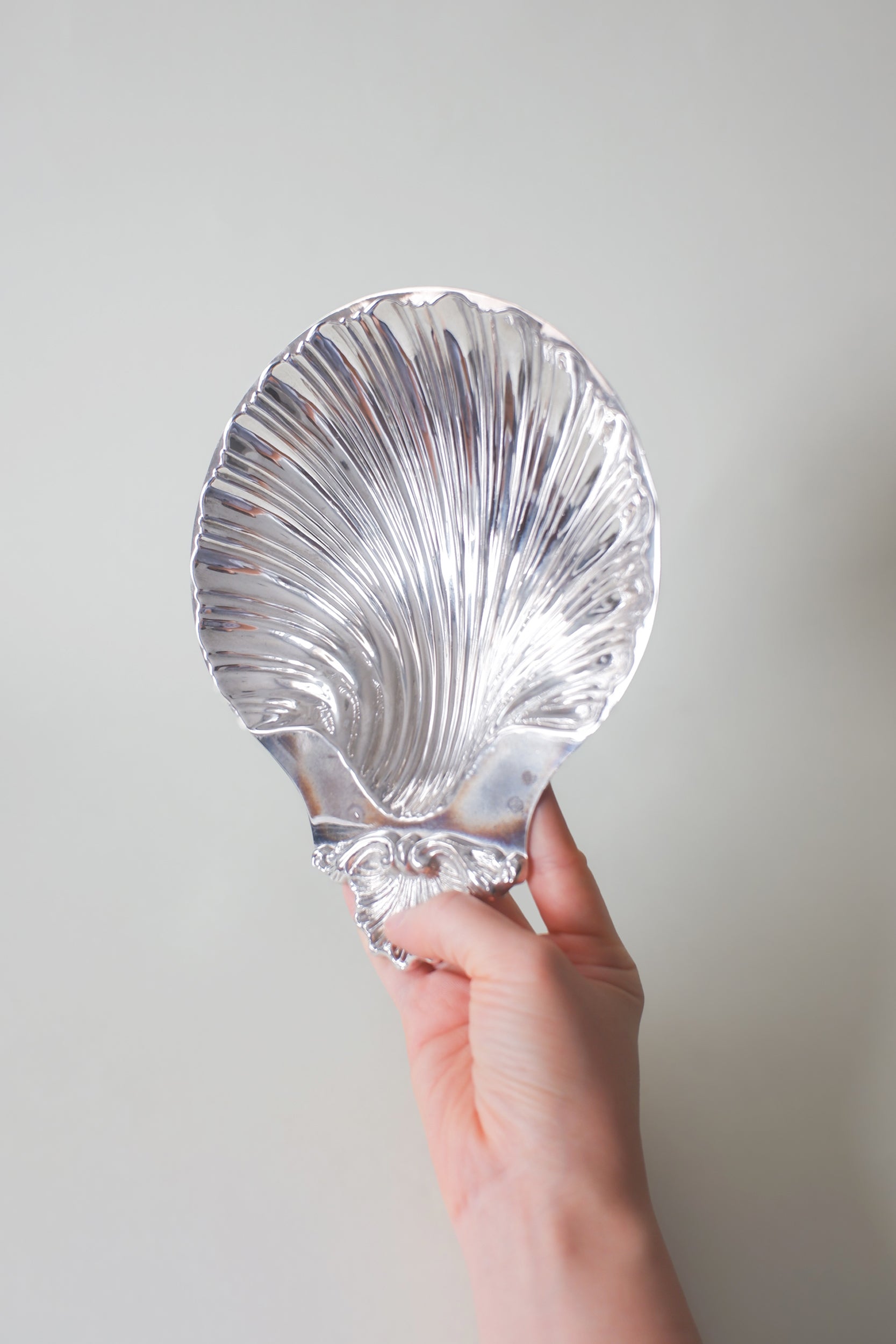 Vintage 精緻貝殼鍍銀盤