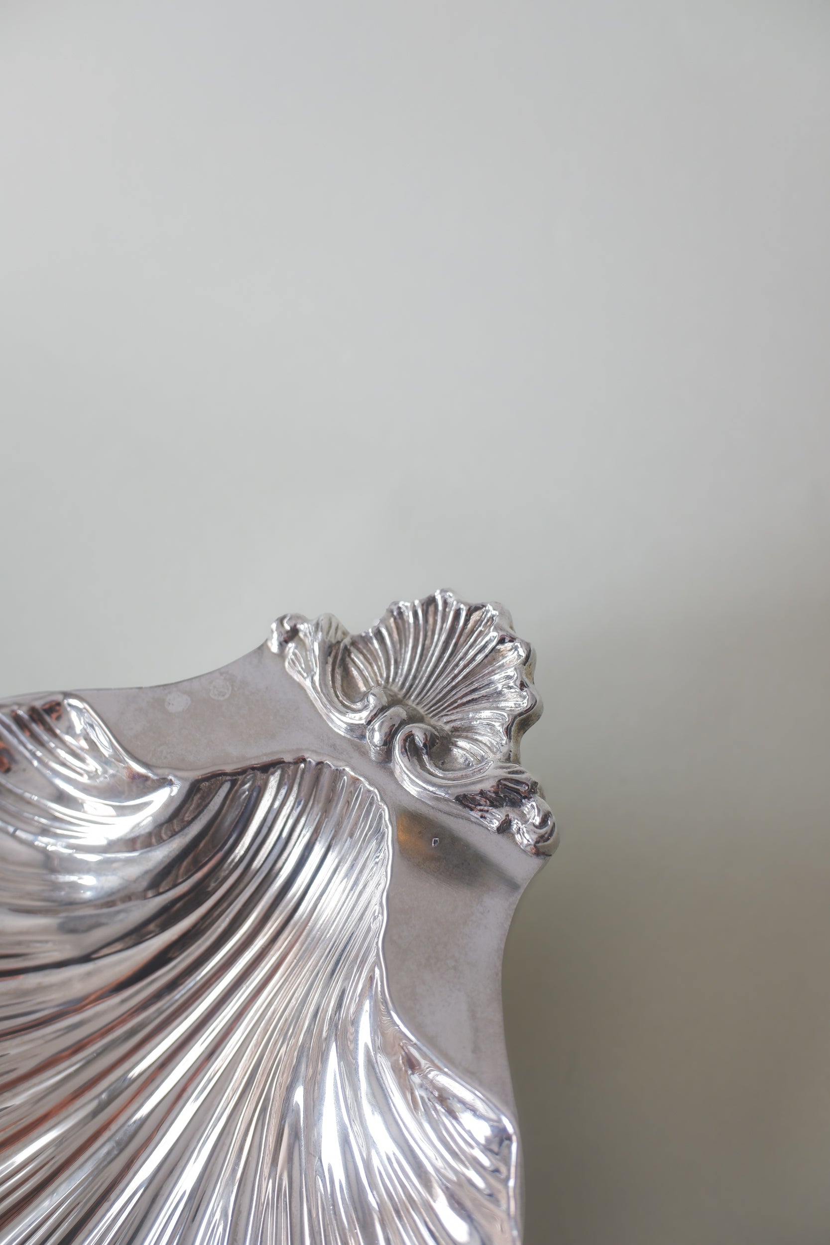 Vintage 精緻貝殼鍍銀盤