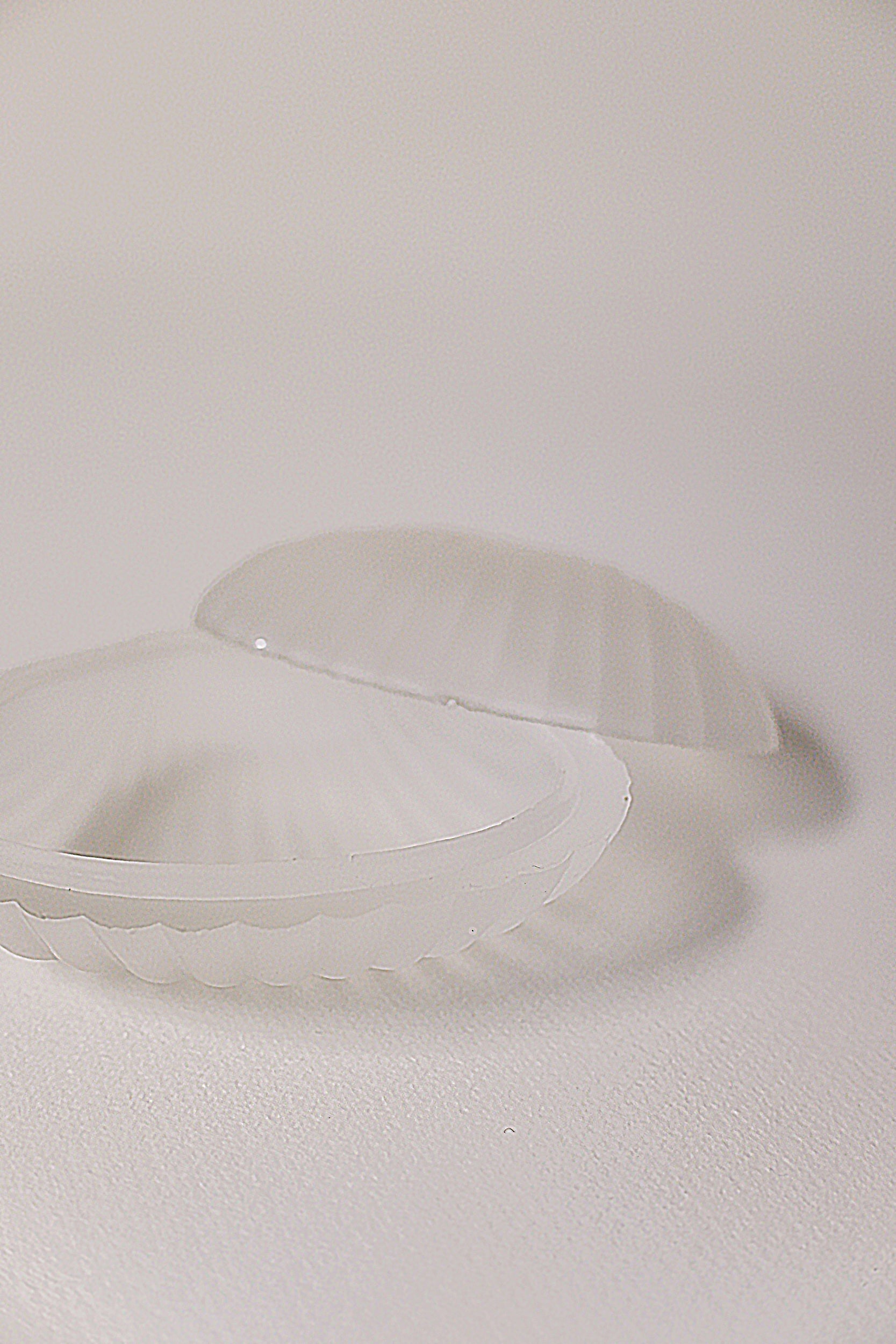 Vintage 霧面貝殼玻璃小盒