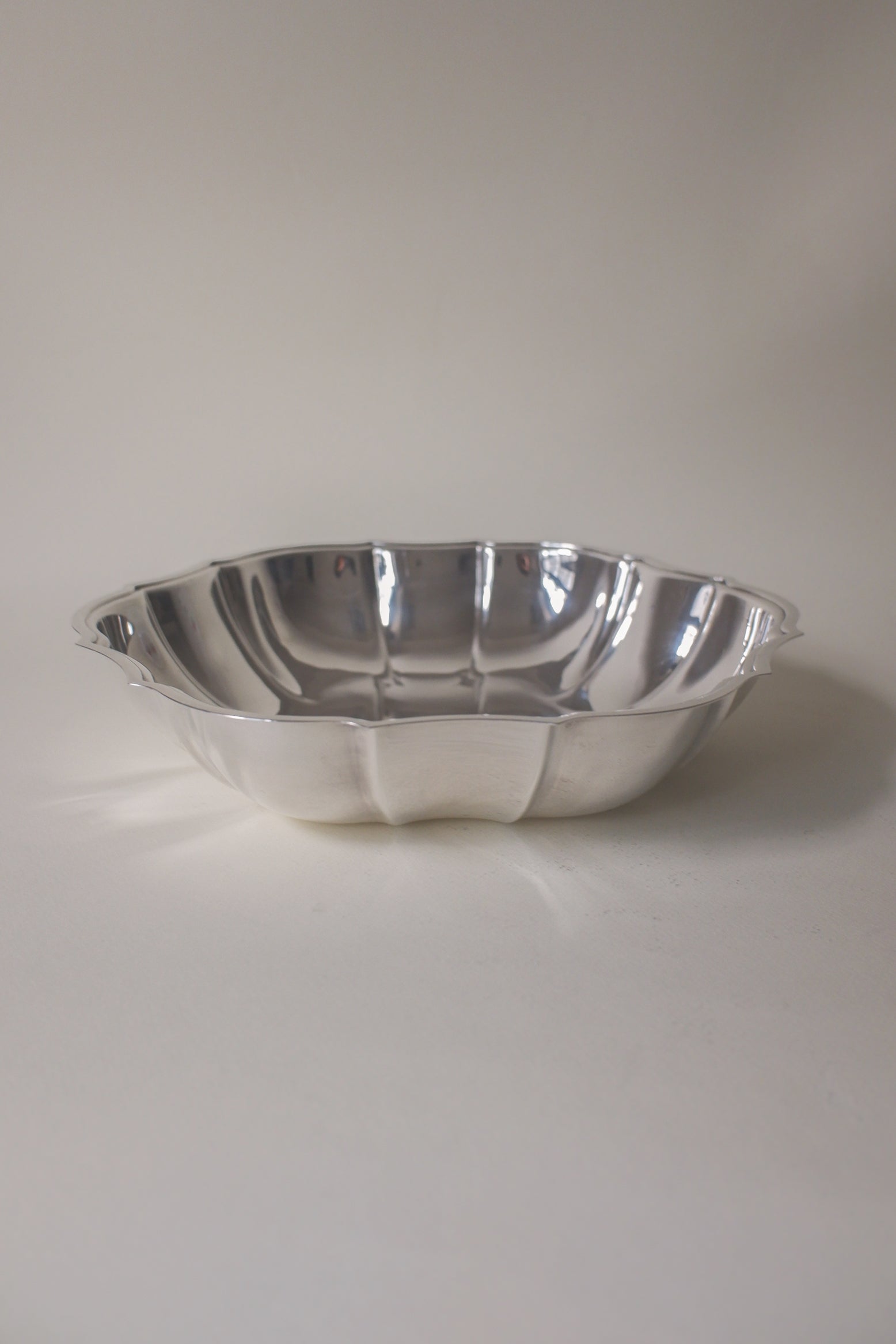 Vintage 波浪邊鍍銀古董銀盤