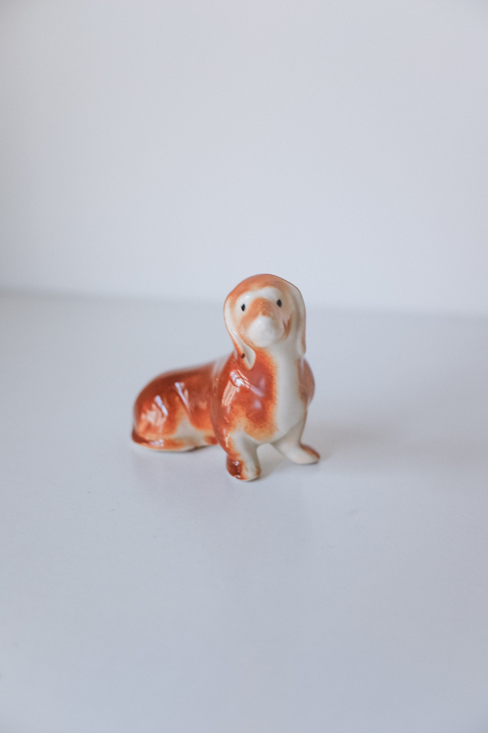 Vintage 棕色臘腸狗狗擺飾
