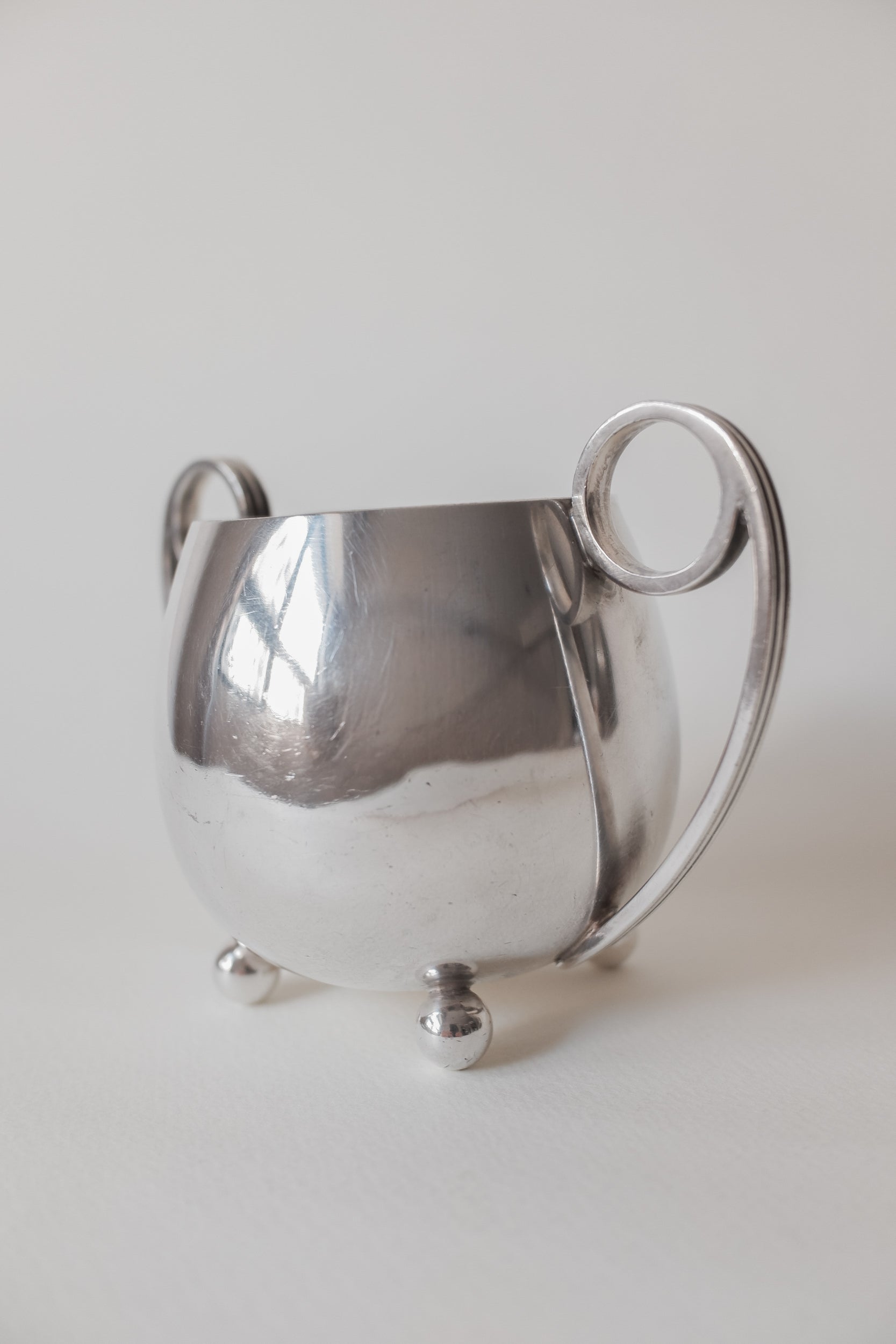 Vintage Art Deco風格雙耳鍍銀器