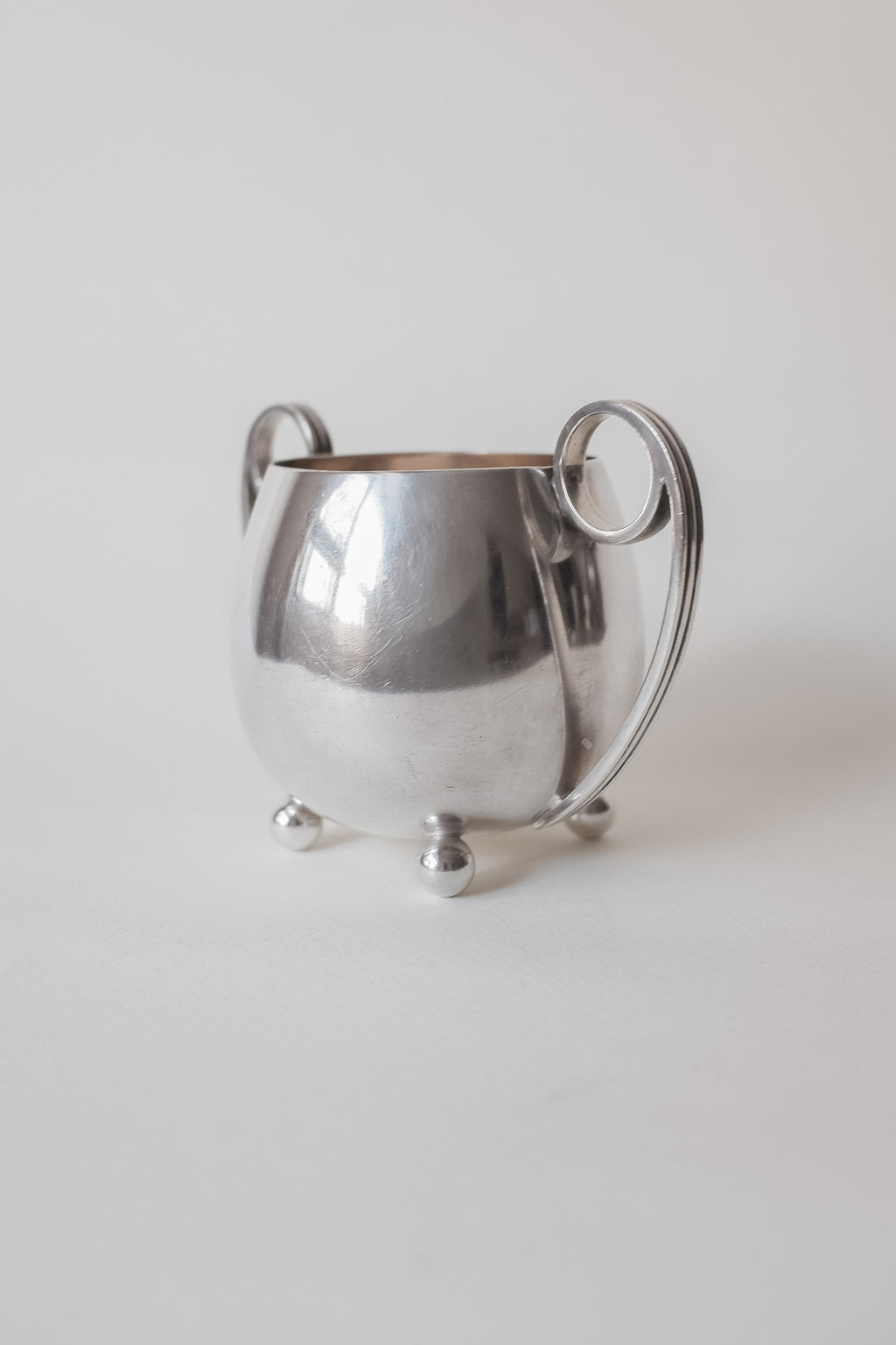 Vintage Art Deco風格雙耳鍍銀器