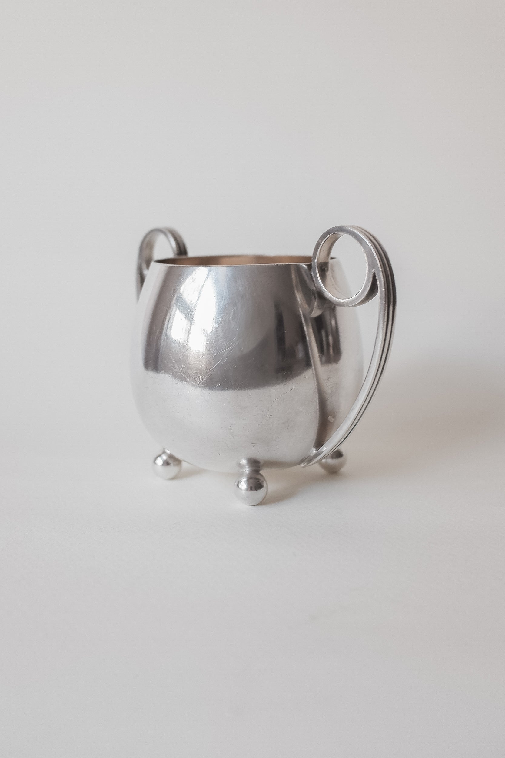 Vintage Art Deco風格雙耳鍍銀器