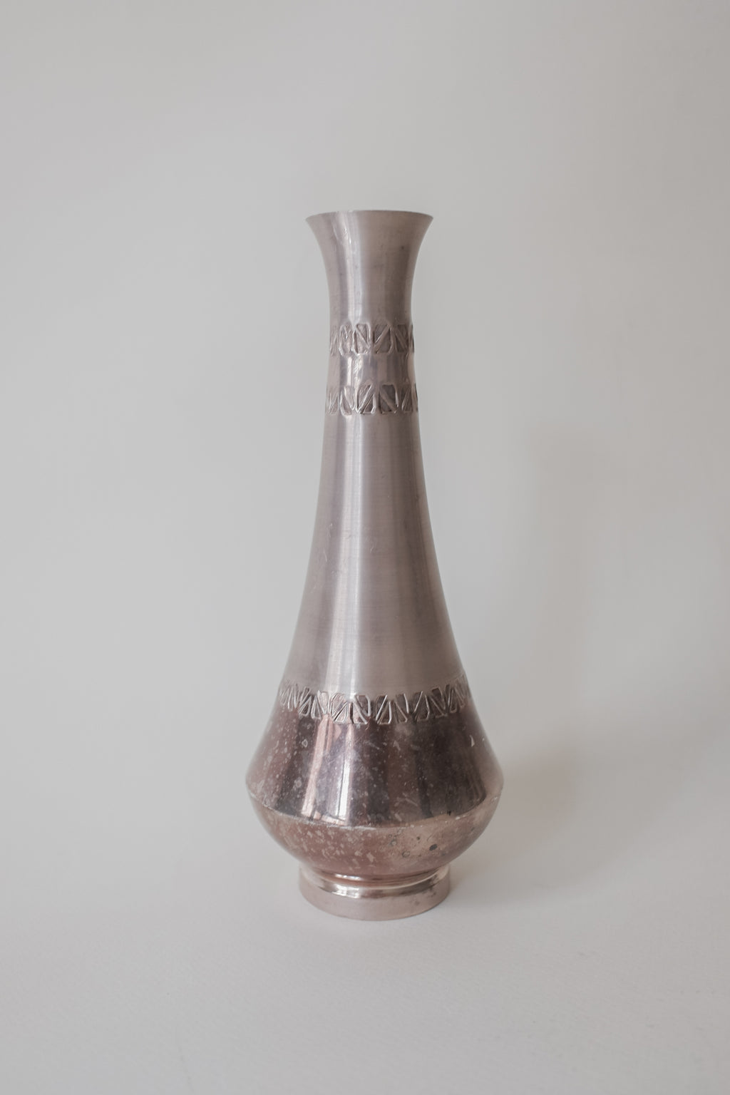 Vintage 雕紋鍍銀花器