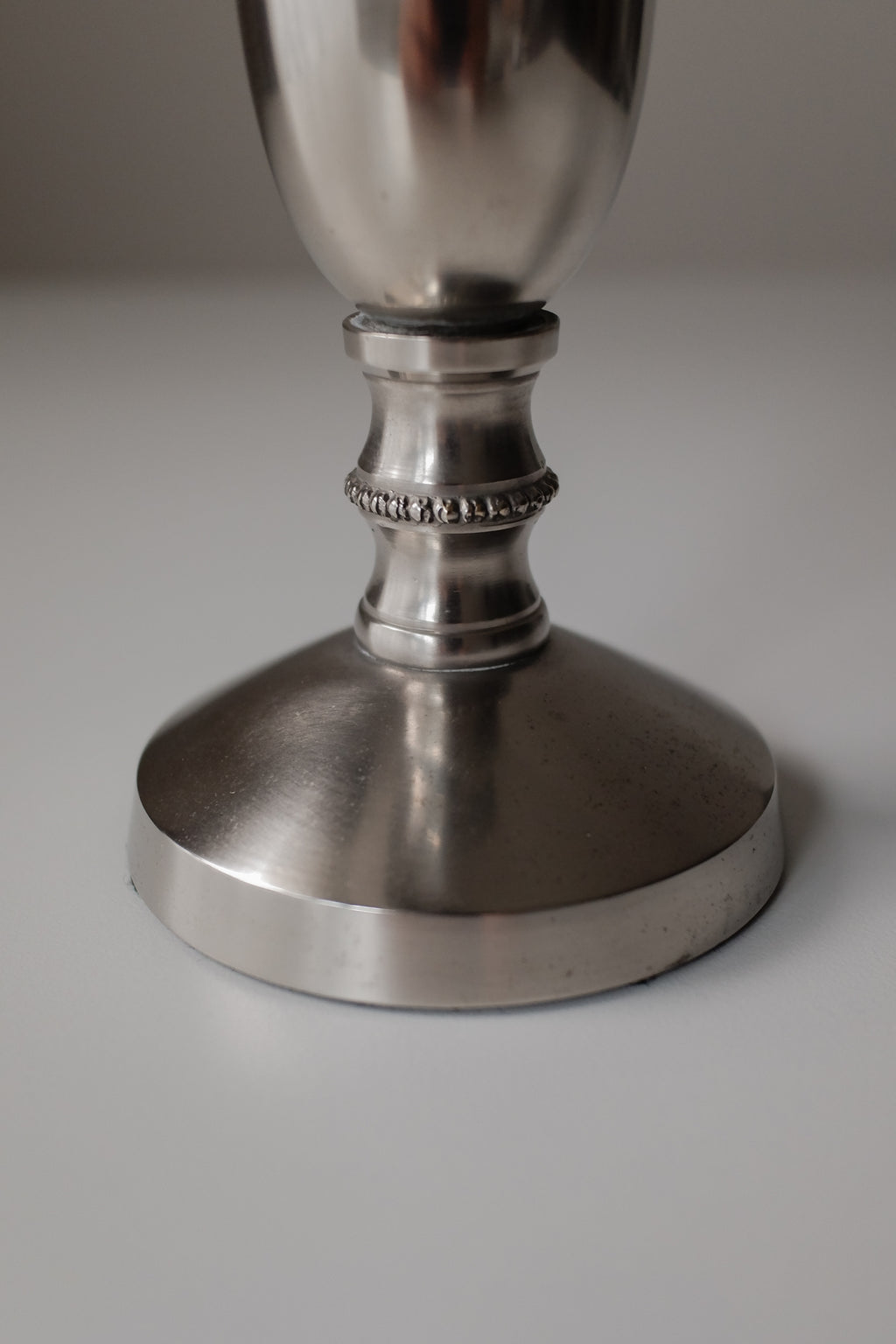 Vintage 金屬銀色高花器