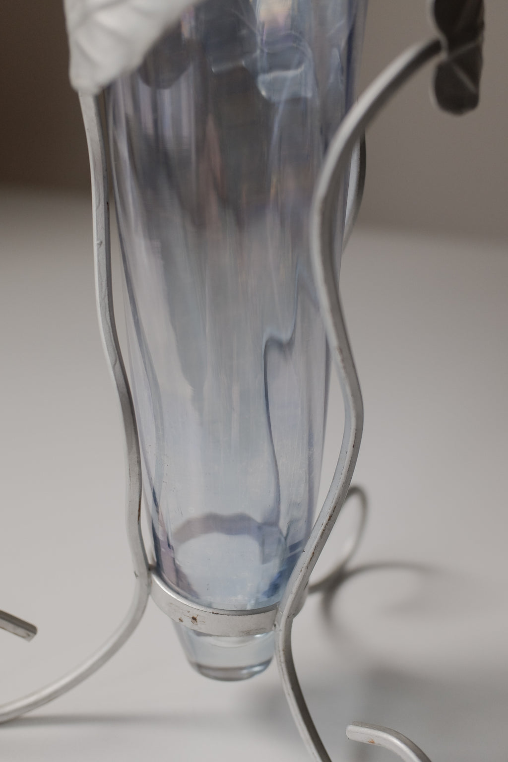 Vintage 霧藍色玻璃花器