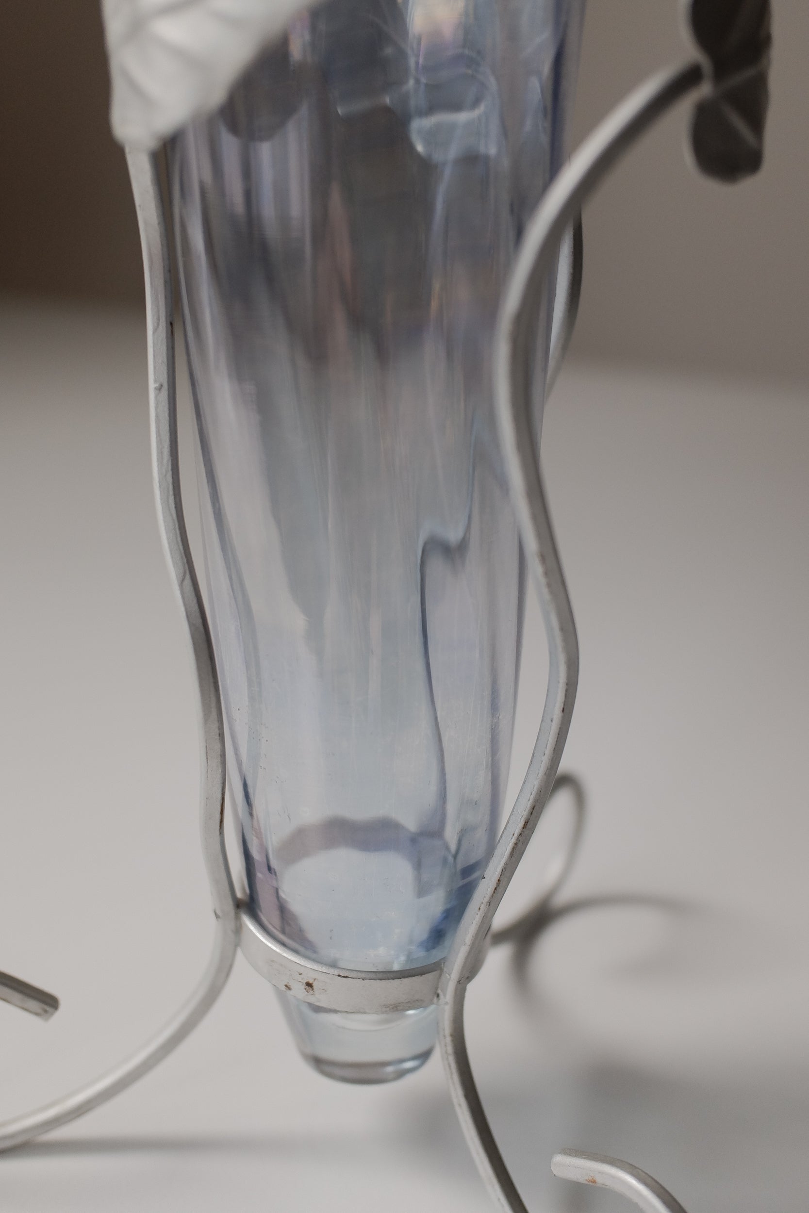 Vintage 霧藍色玻璃花器