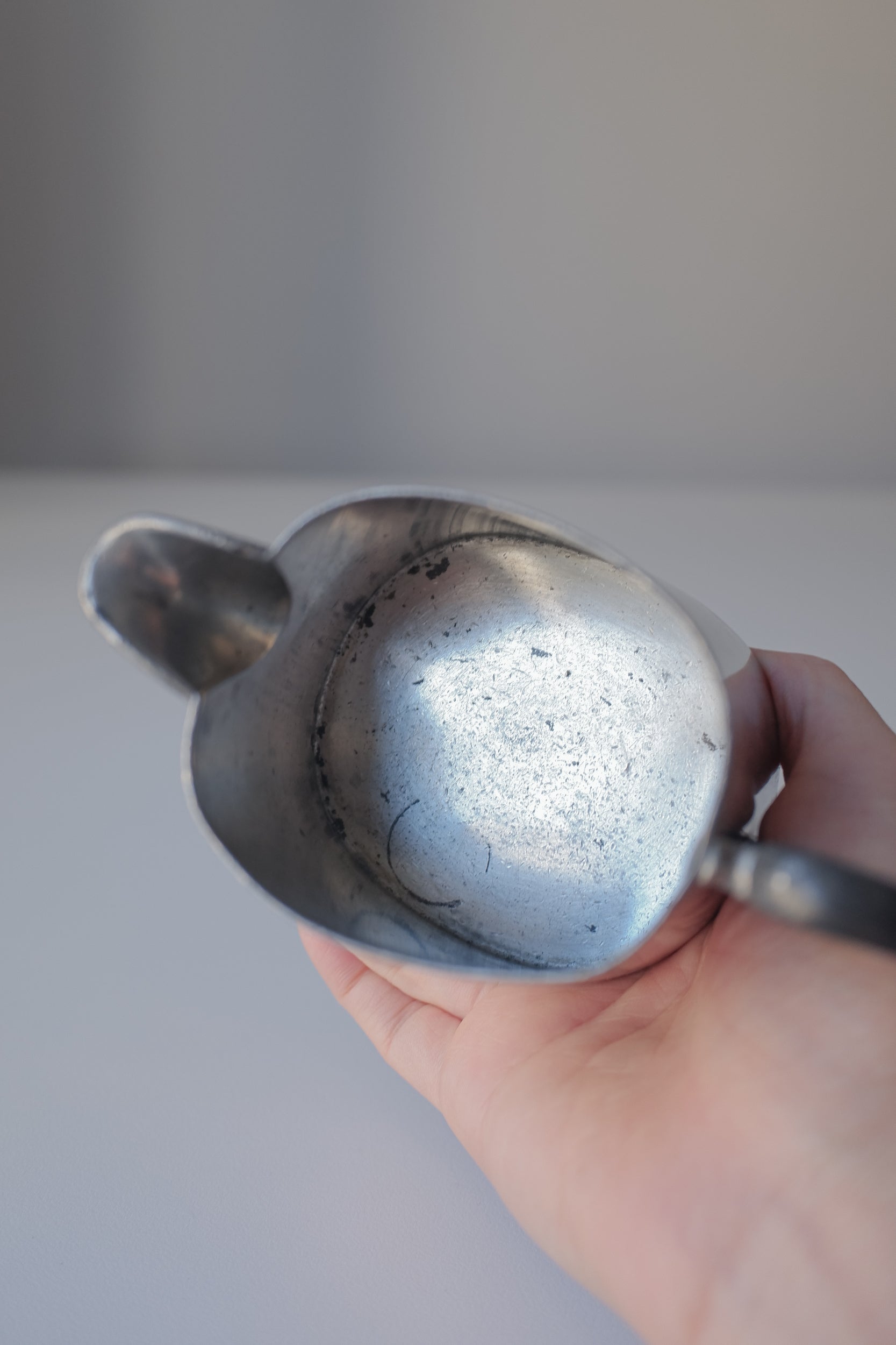Vintage 銀色直筒小錫器