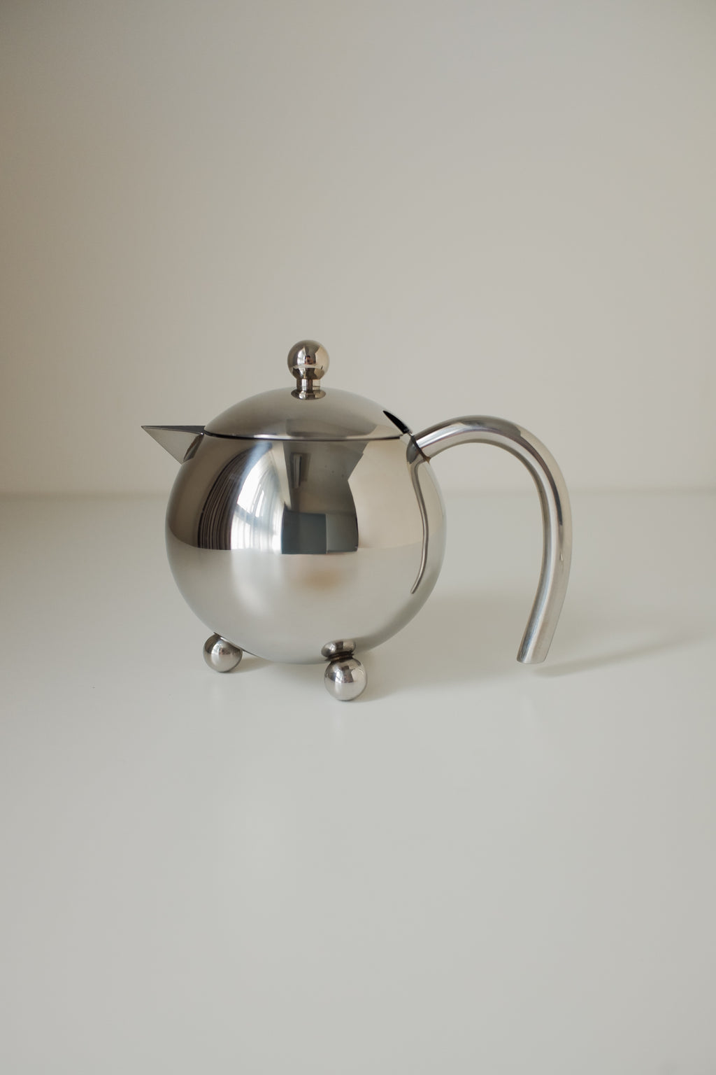 Vintage MCM鏡面球體小壺&茶匙