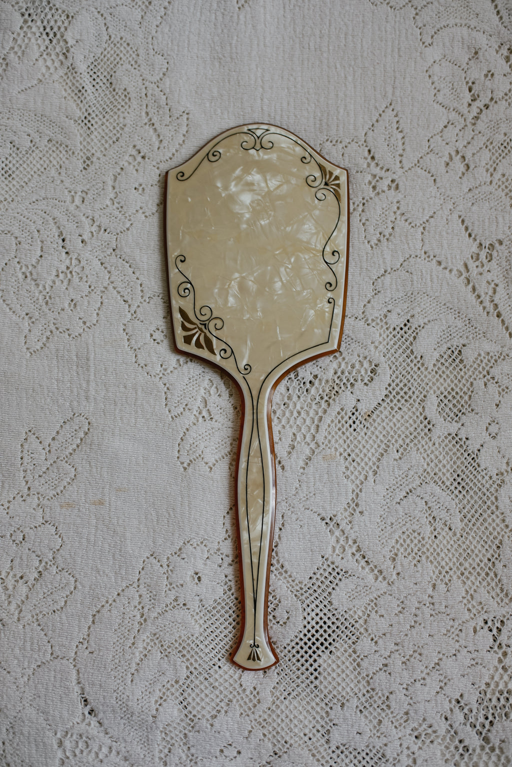 Vintage 1930s Art Deco賽璐璐梳妝台五件組