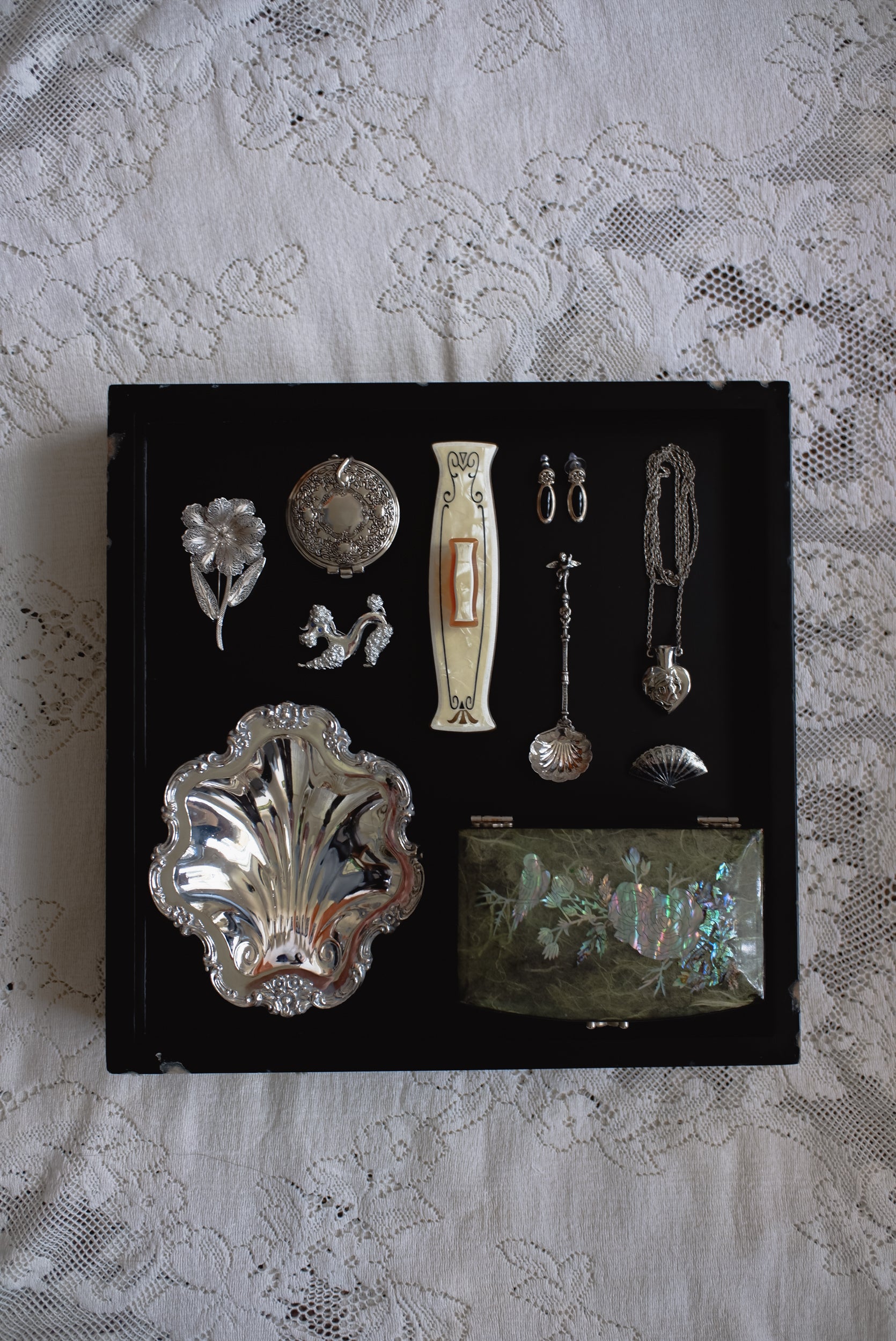 Vintage Art Nouveau風格香水瓶項鏈