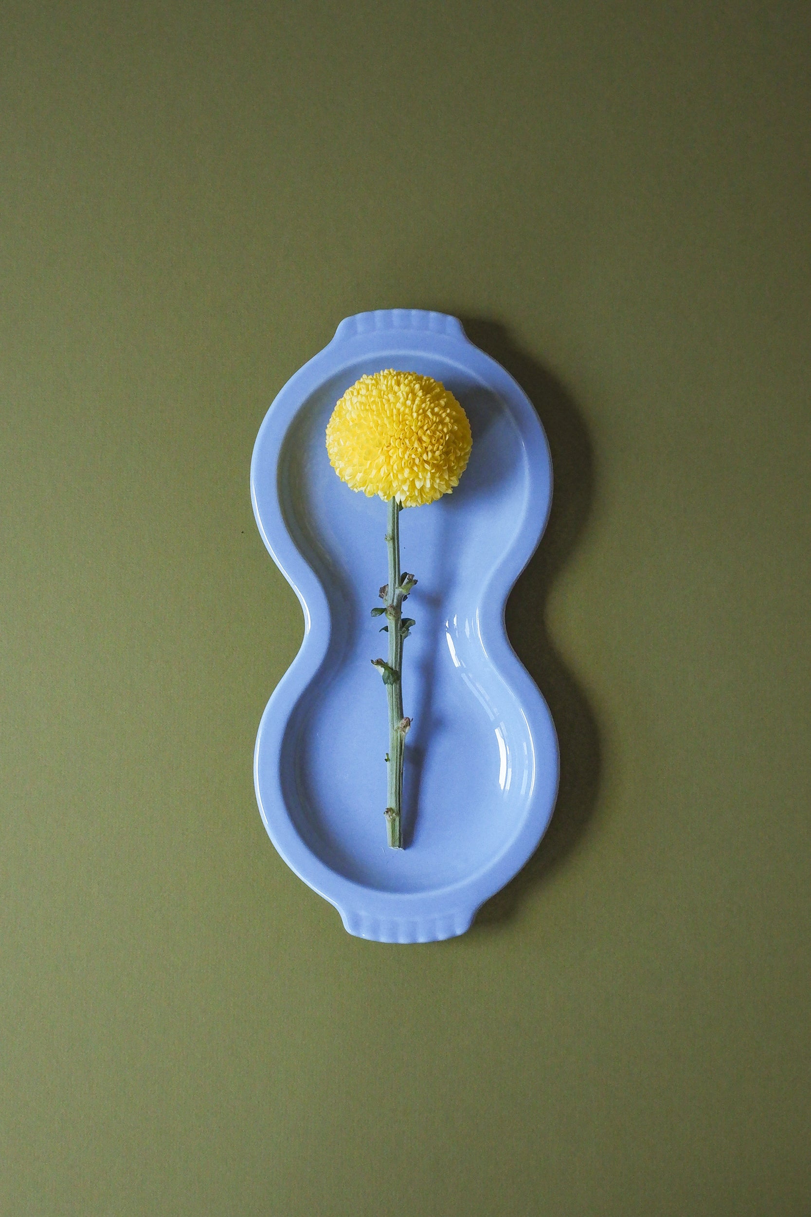 Vintage 霧藍色點心盤