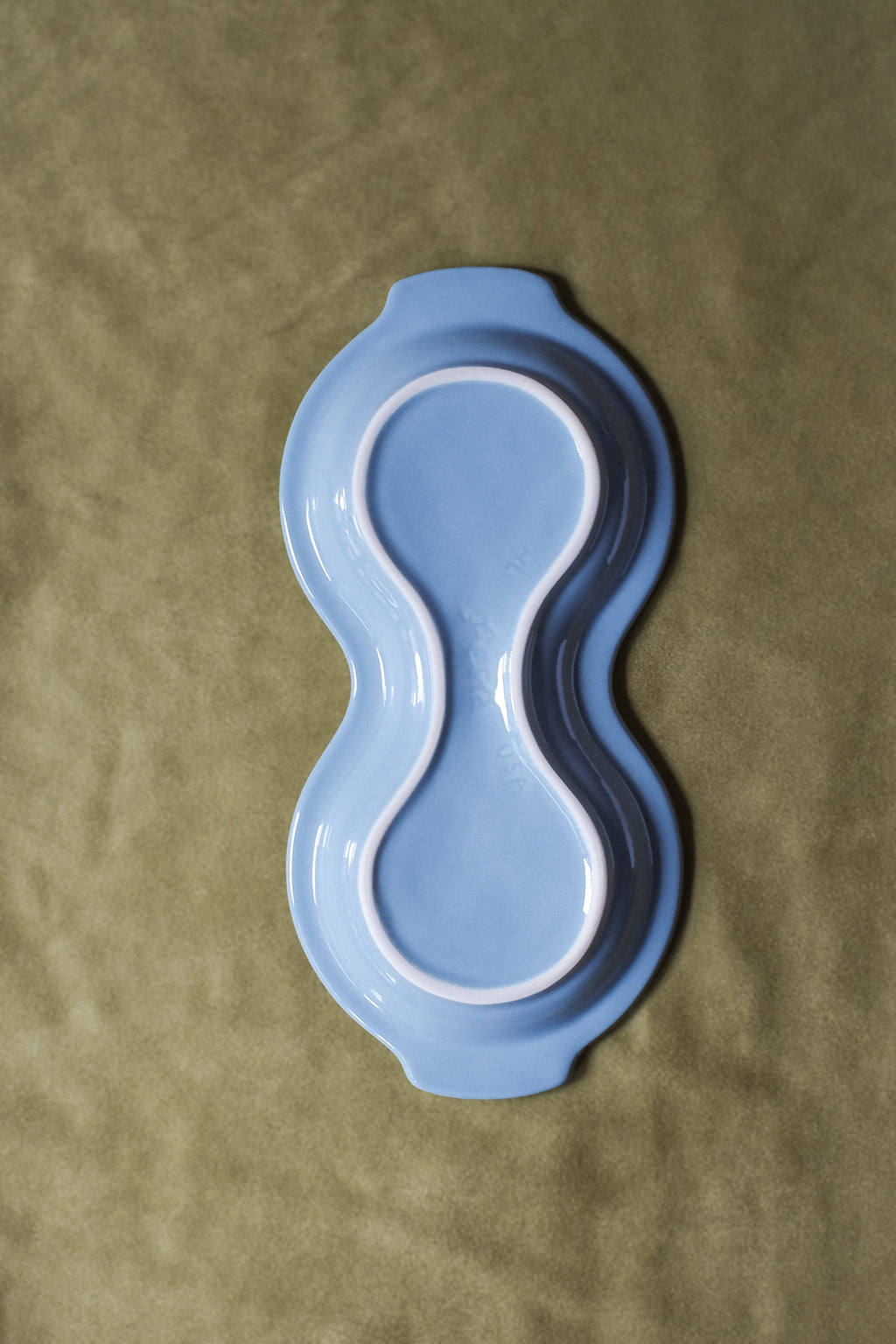 Vintage 霧藍色點心盤