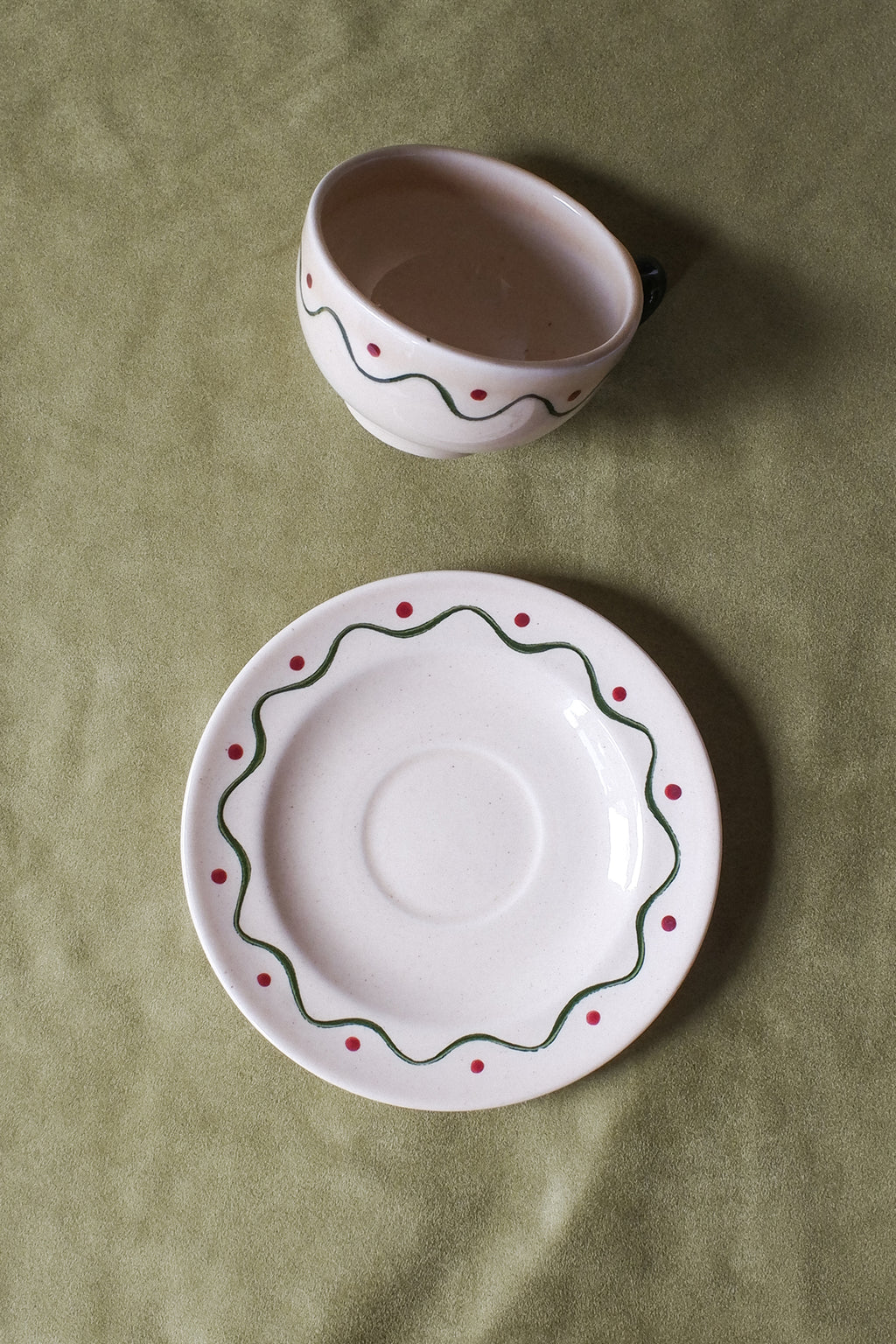 Vintage 手繪早餐杯組