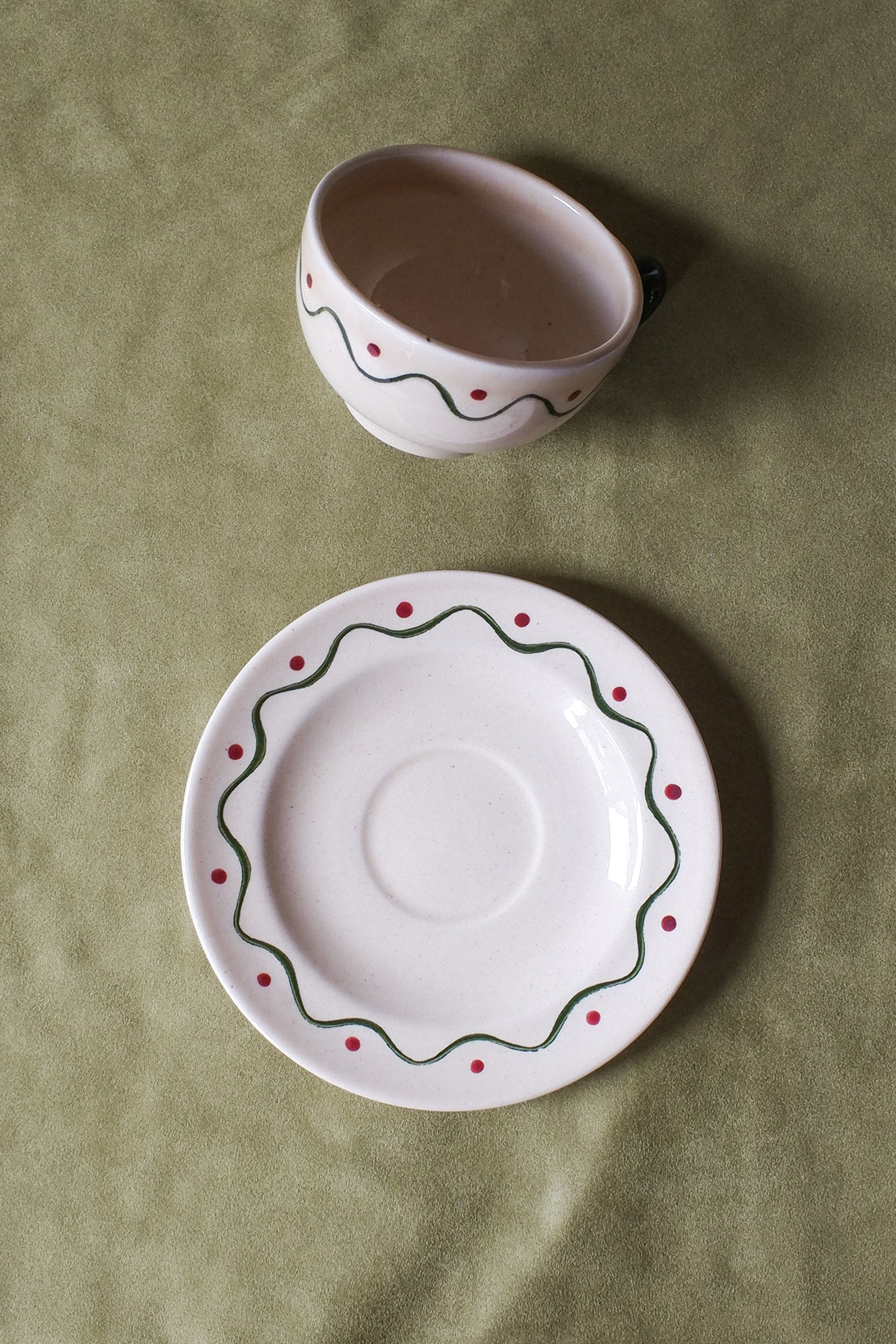 Vintage 手繪早餐杯組