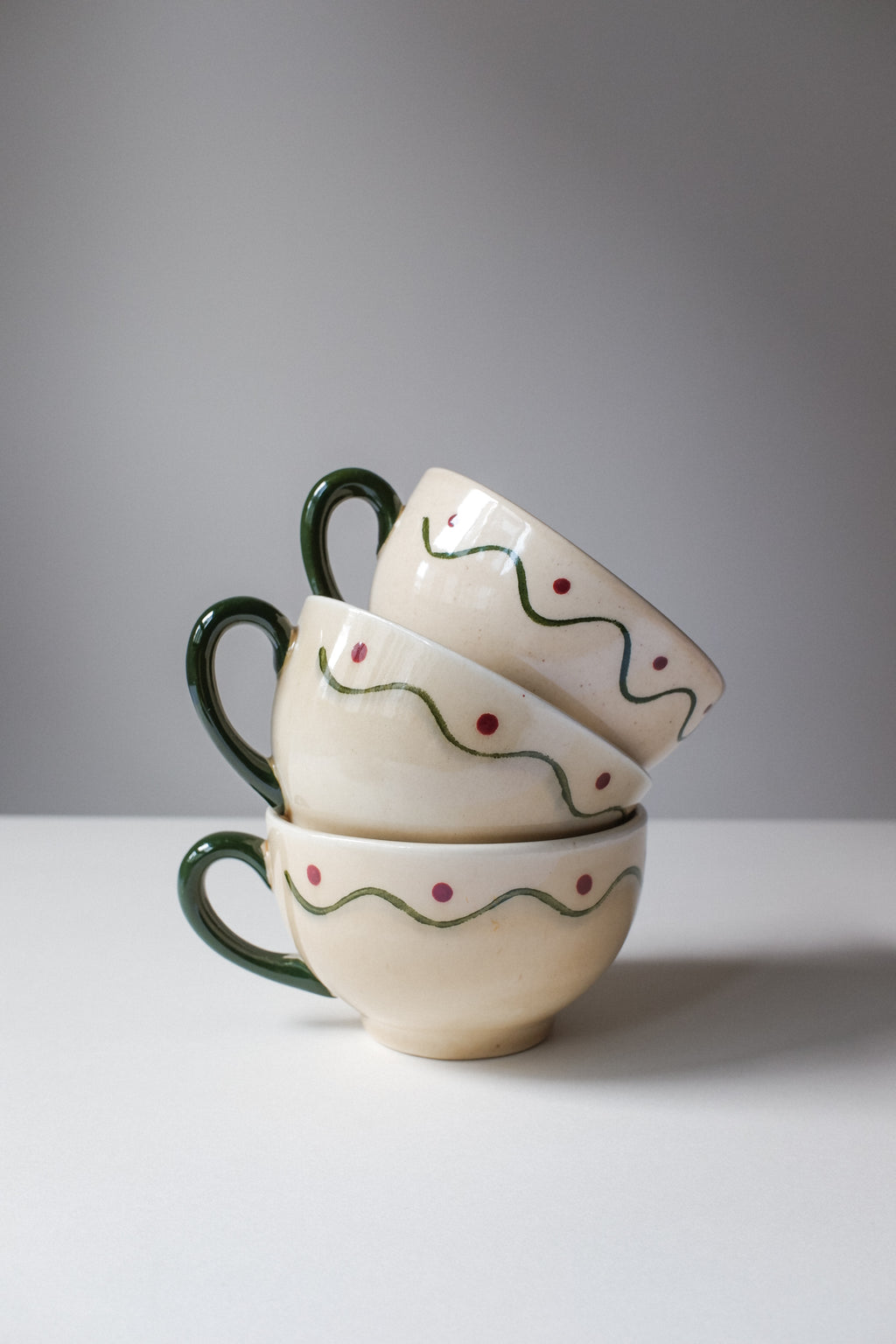 Vintage 手繪早餐杯組