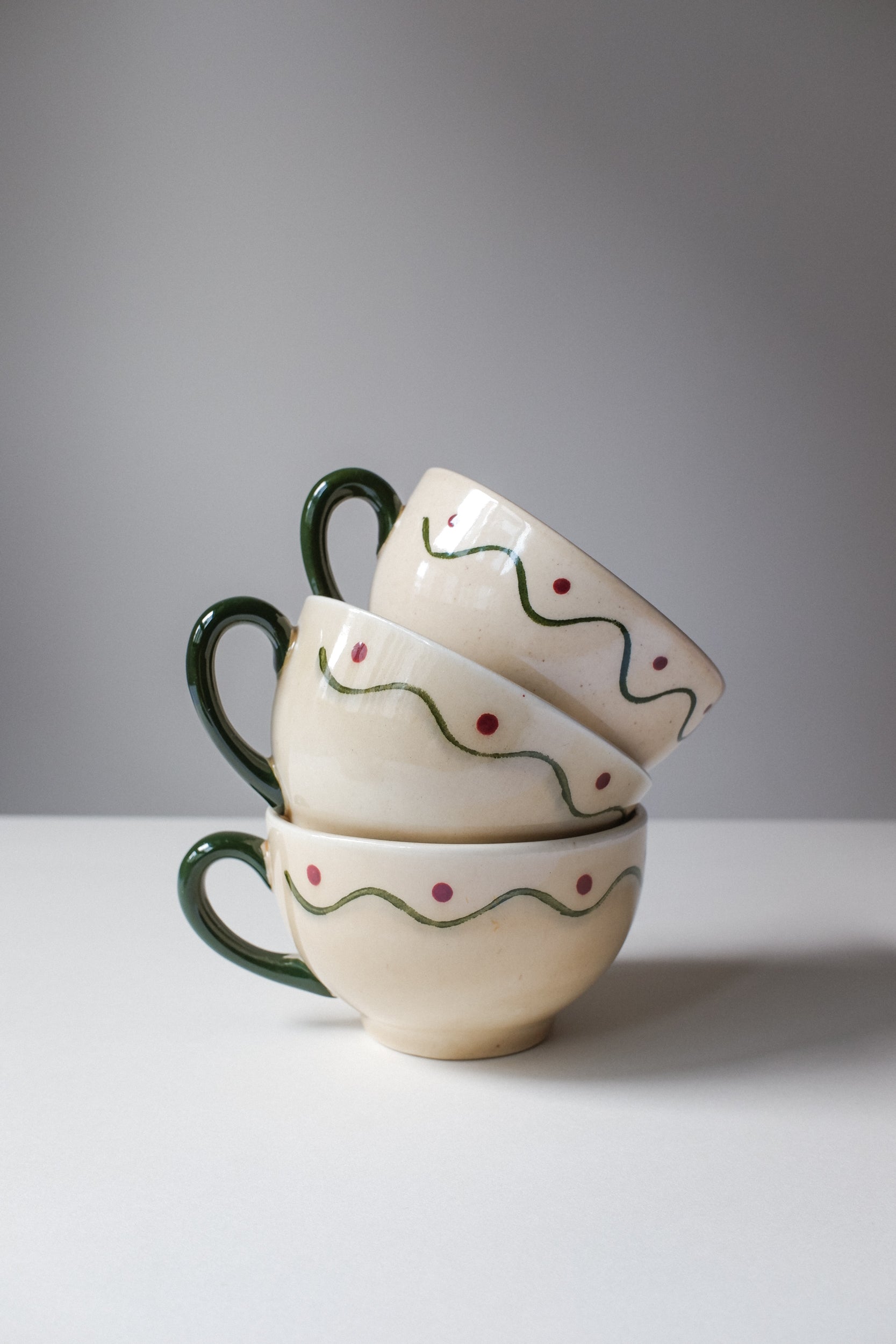 Vintage 手繪早餐杯組