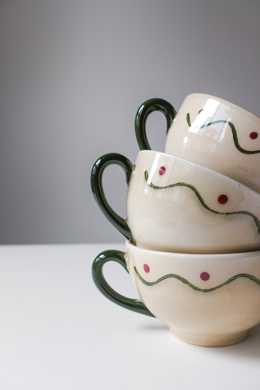 Vintage 手繪早餐杯組