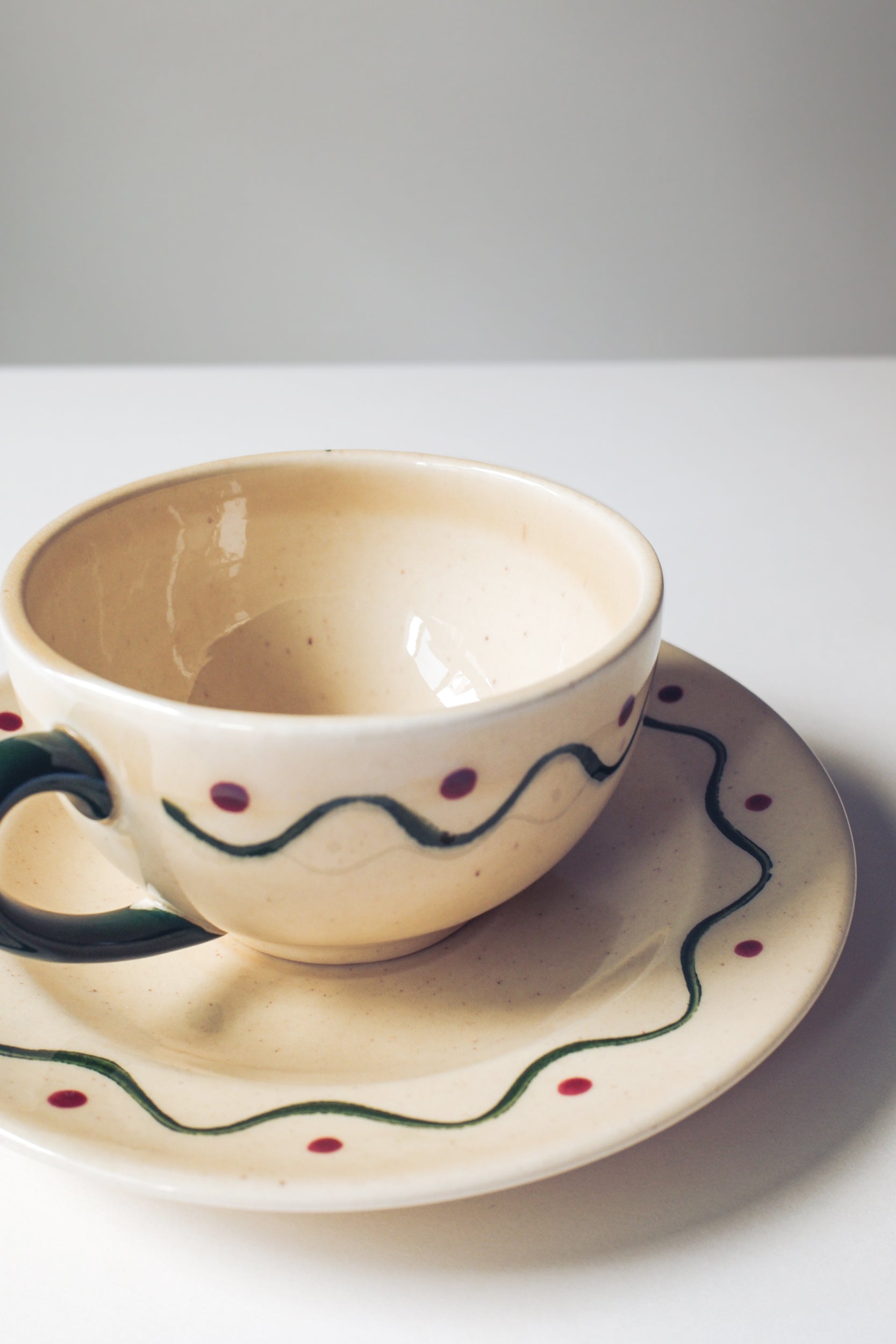 Vintage 手繪早餐杯組