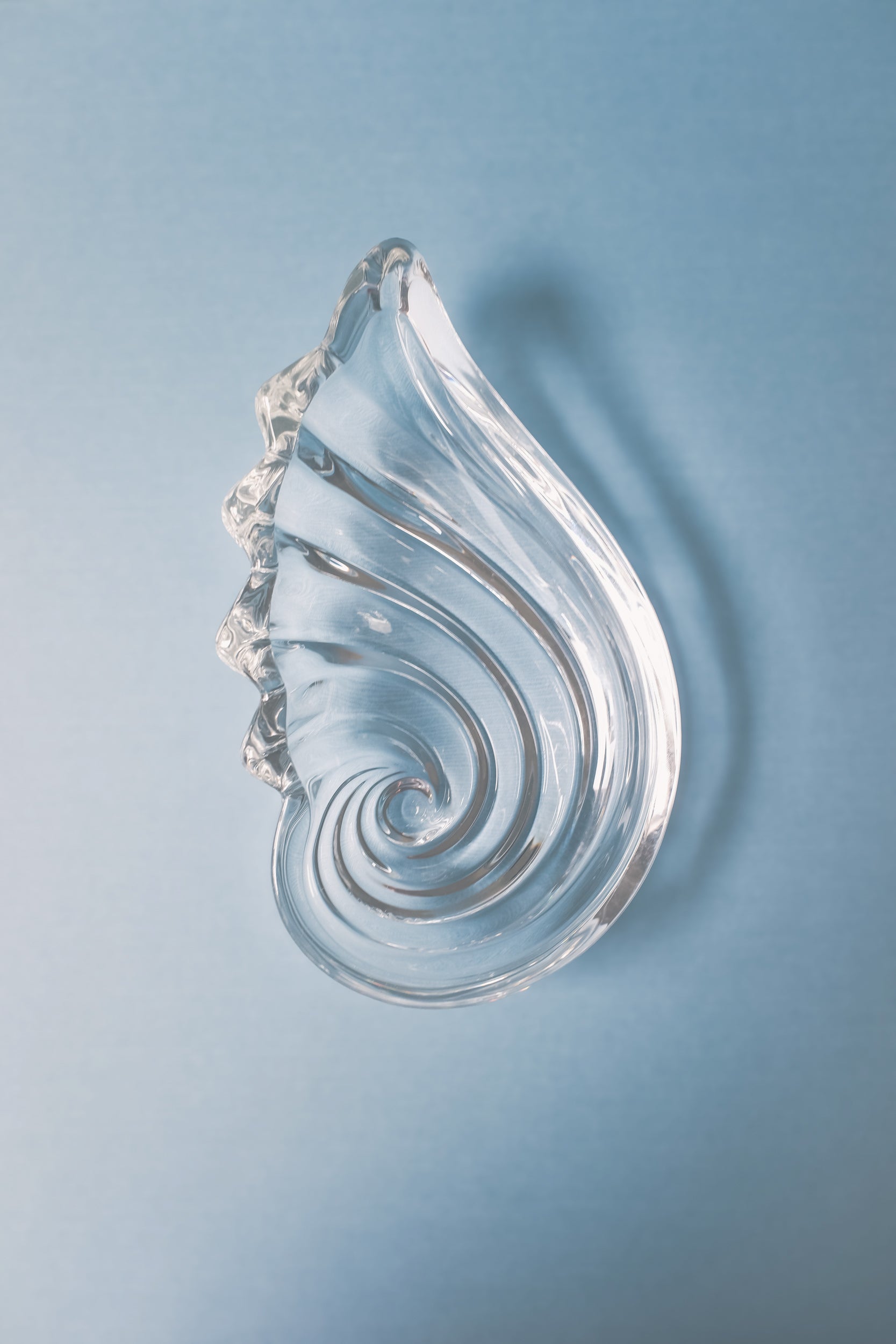 Vintage 透明水晶玻璃盤