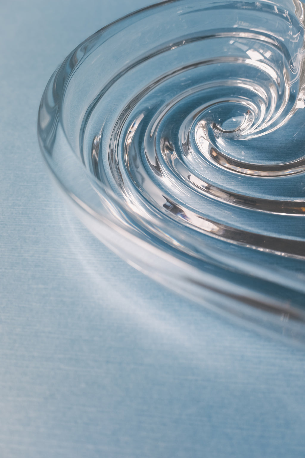 Vintage 透明水晶玻璃盤