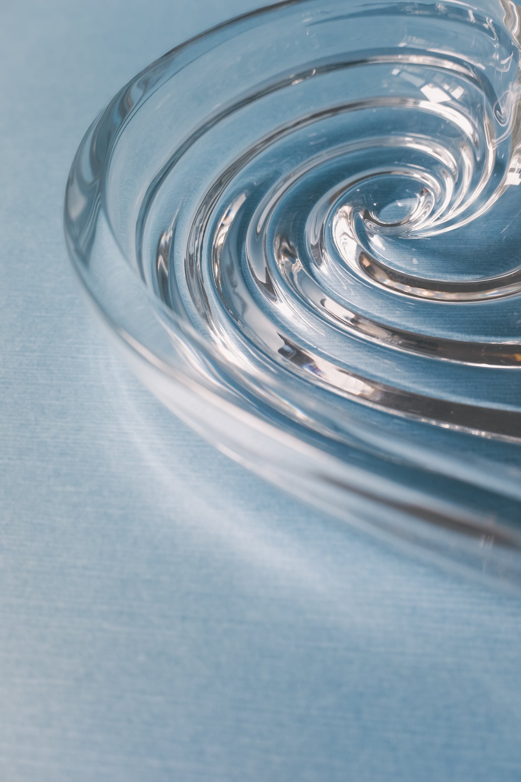 Vintage 透明水晶玻璃盤