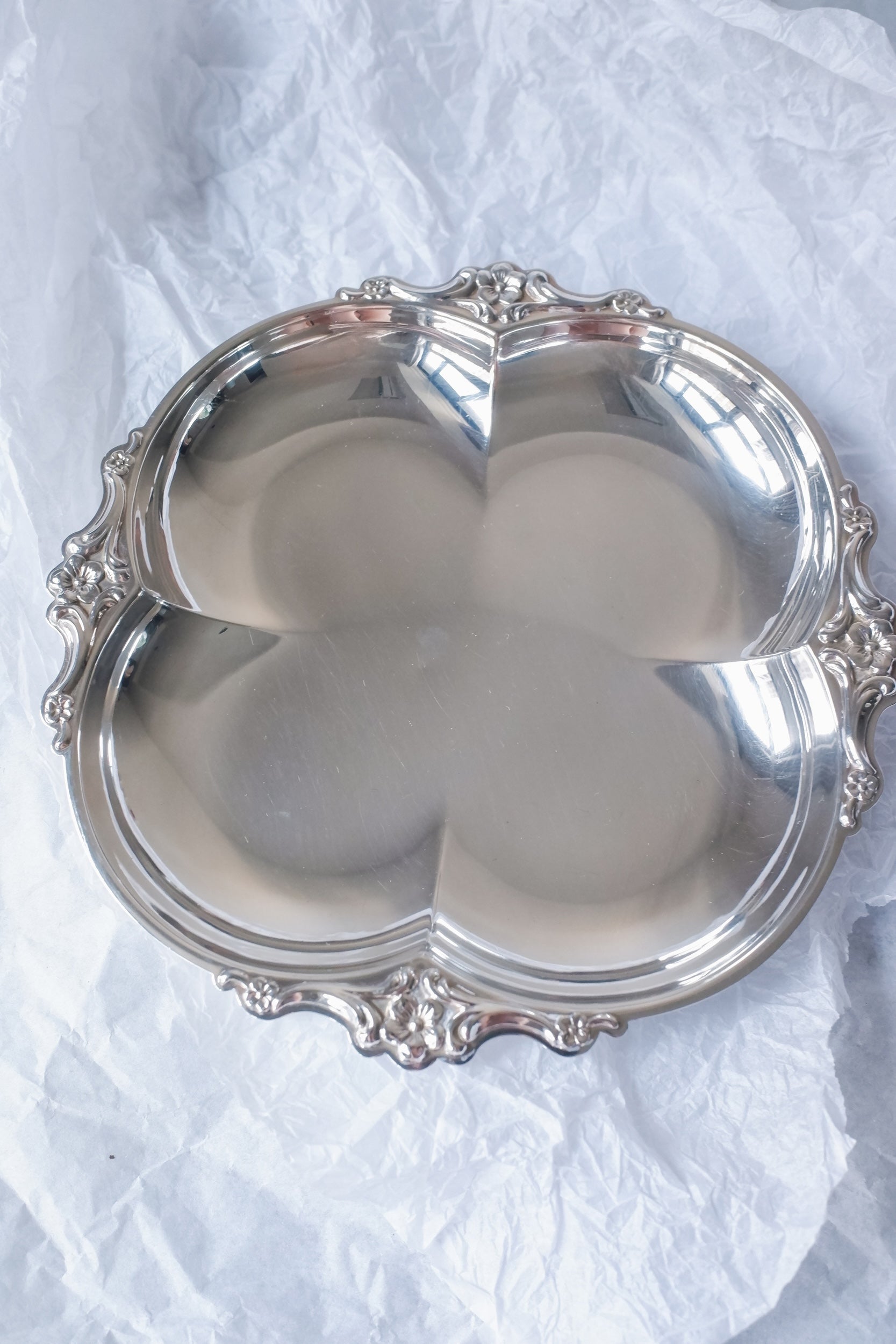 Vintage 花型雕飾映光盤