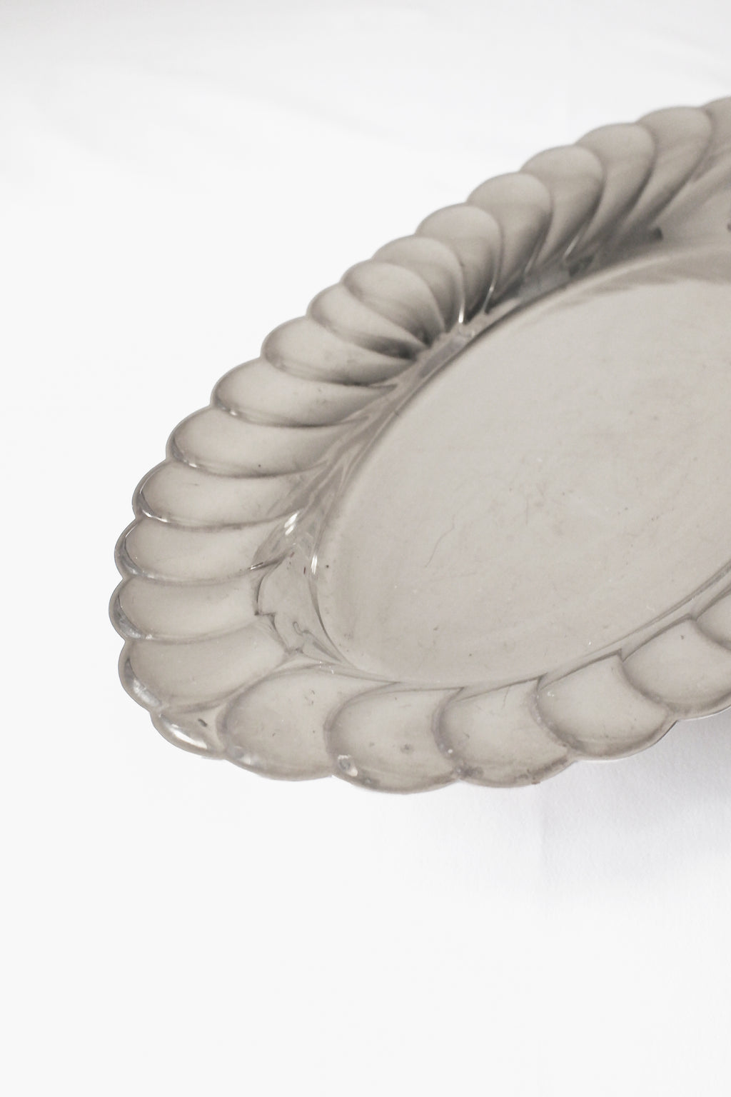 Vintage 波形邊映光鍍銀盤