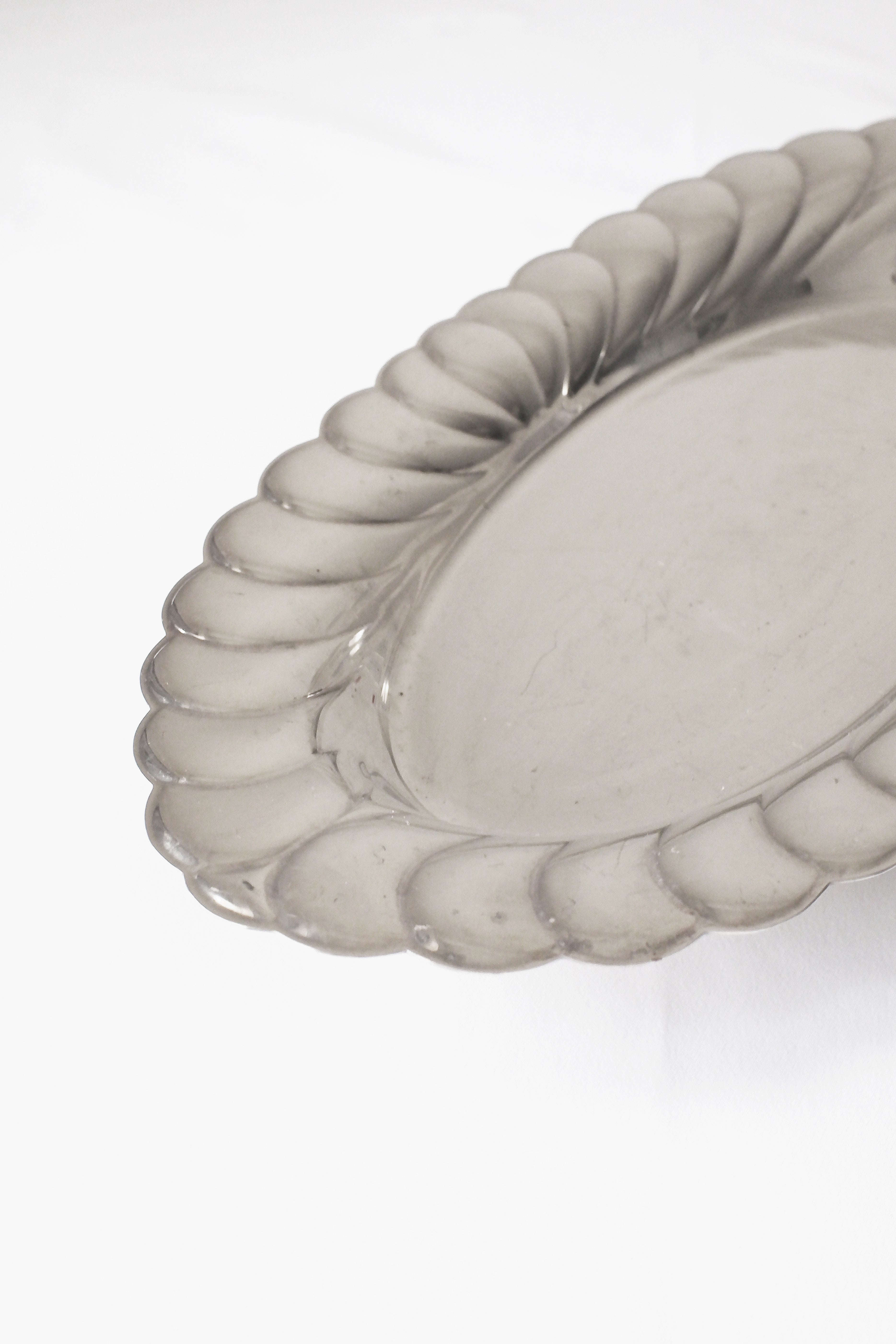 Vintage 波形邊映光鍍銀盤