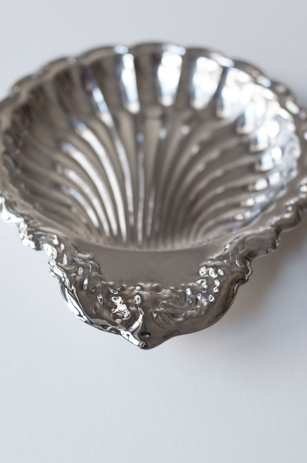 Vintage 貝殼鍍銀盤