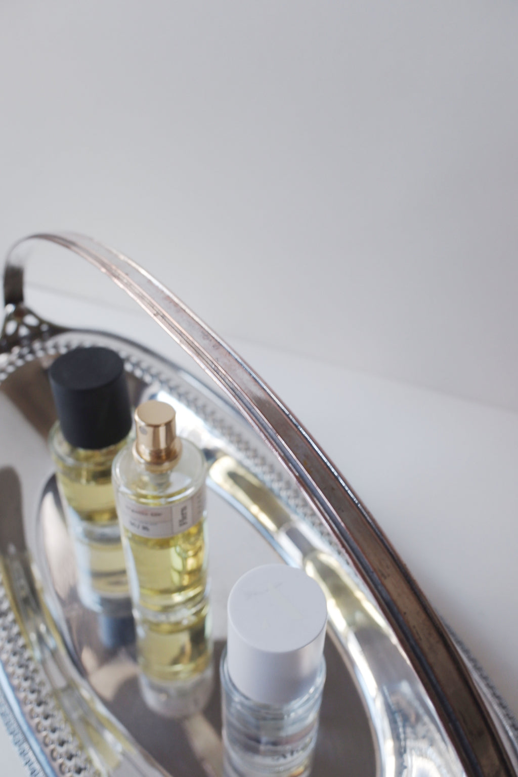 Vintage 細緻雕紋鍍銀托盤