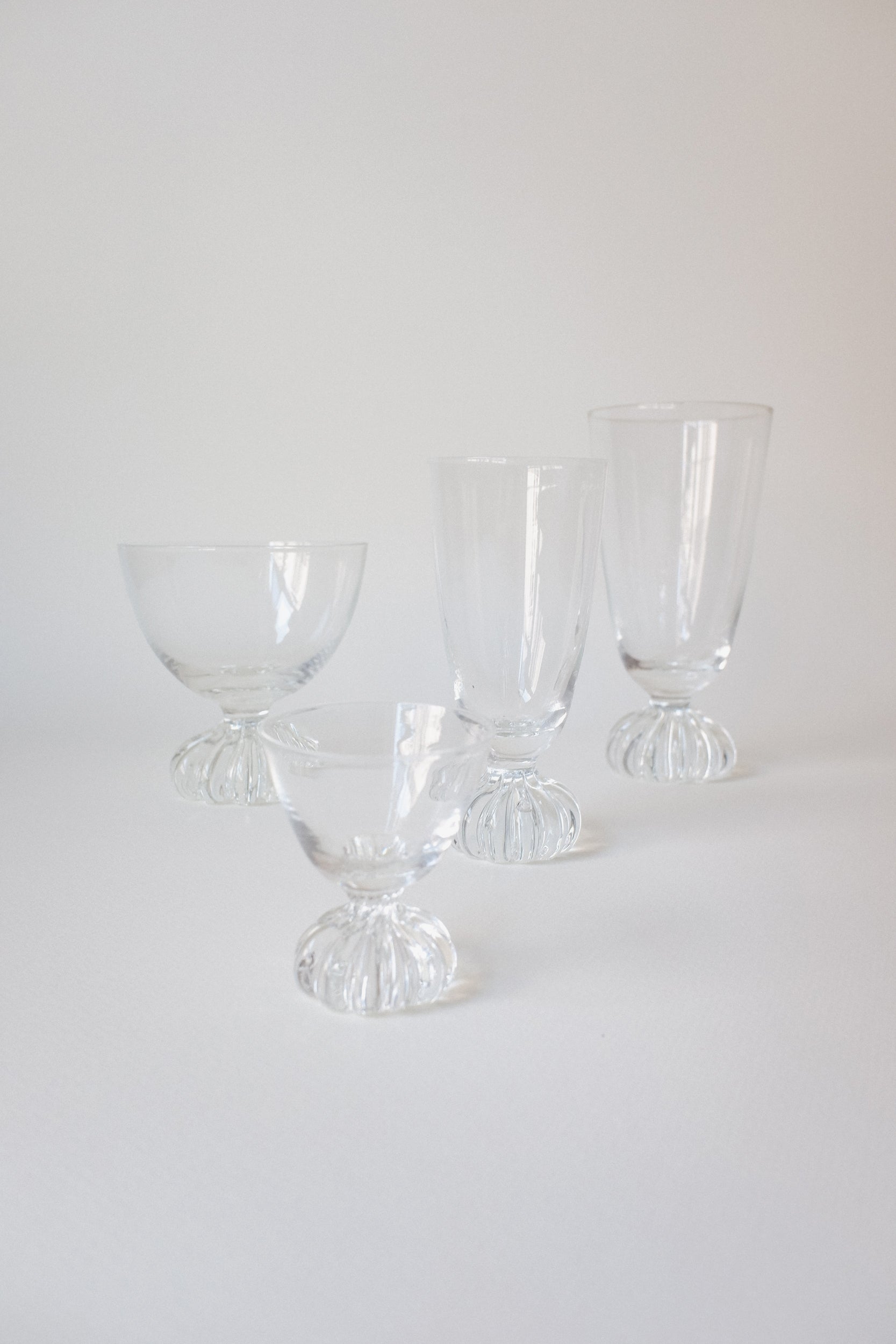 Vintage 南瓜腳玻璃杯