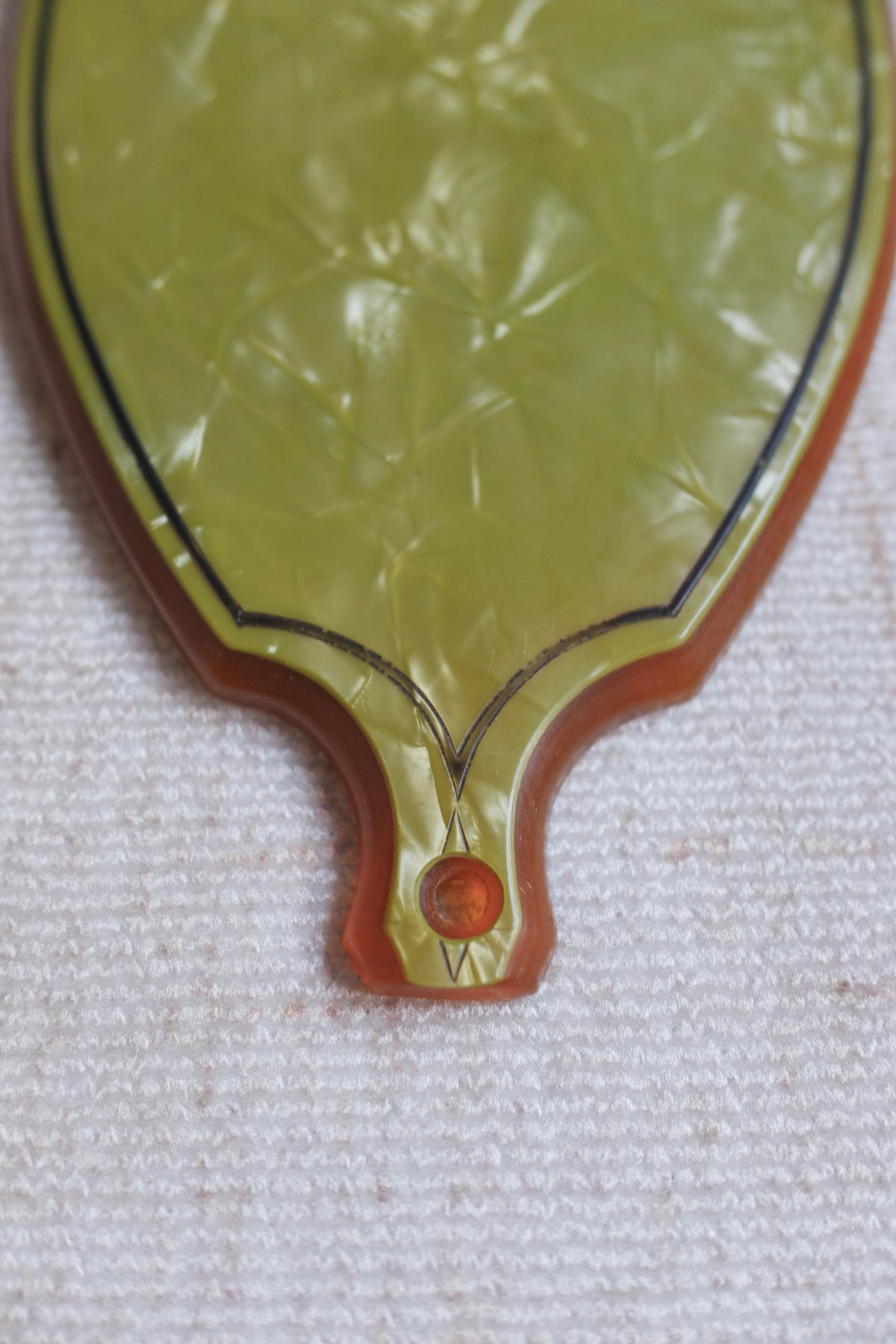 Vintage 青綠色裝飾手鏡