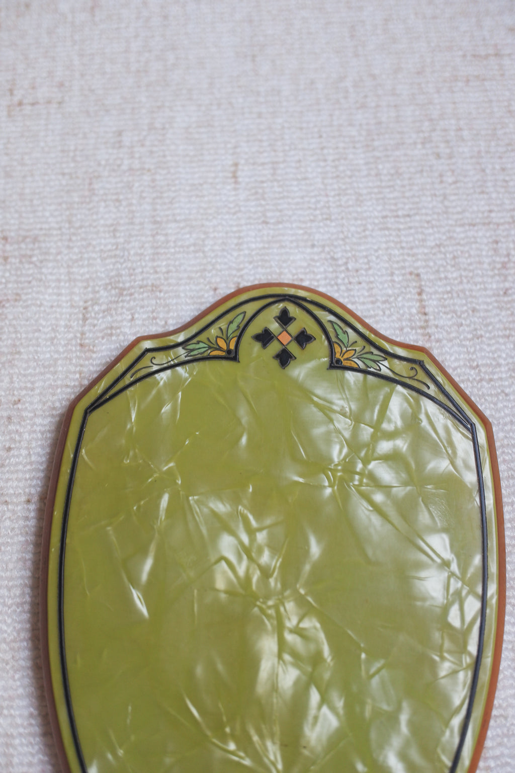 Vintage 青綠色裝飾手鏡