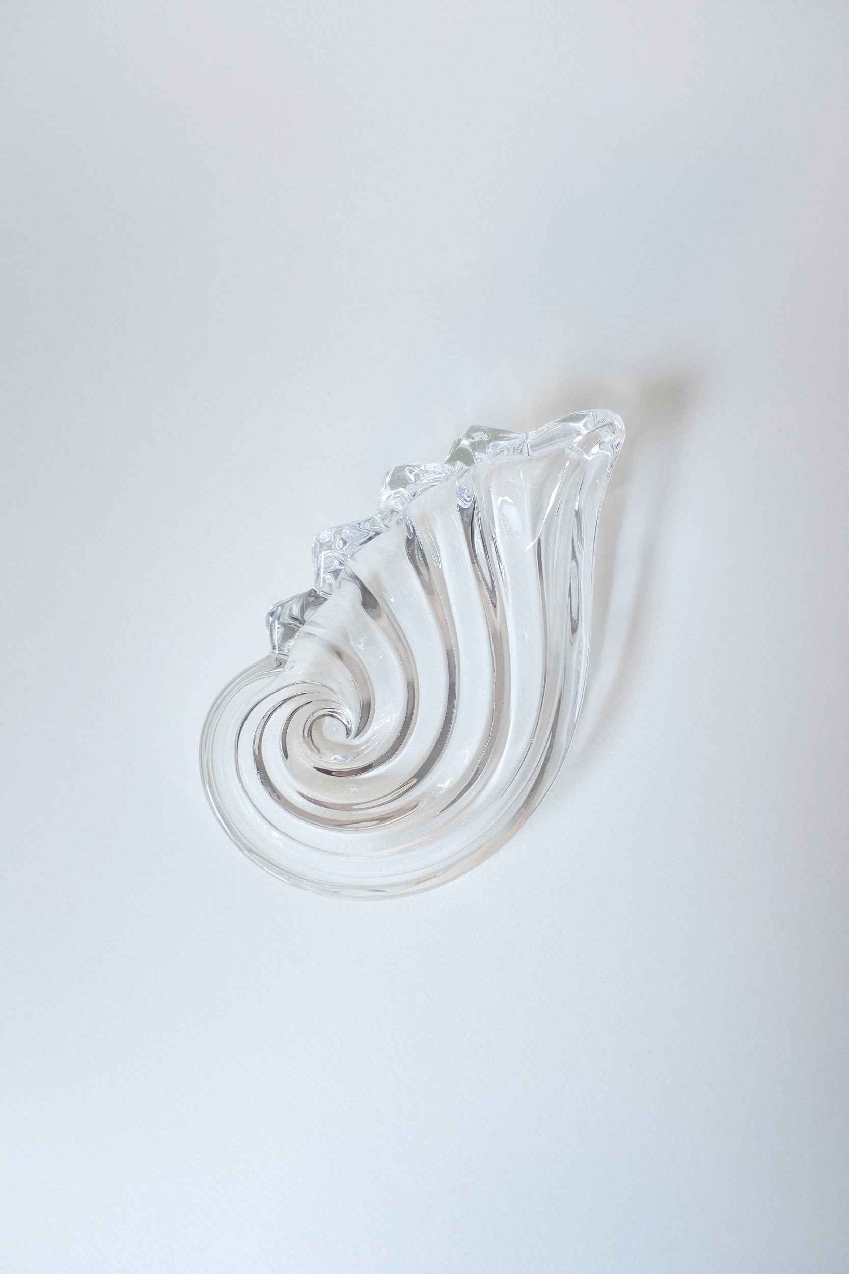 Vintage 透明水晶玻璃盤