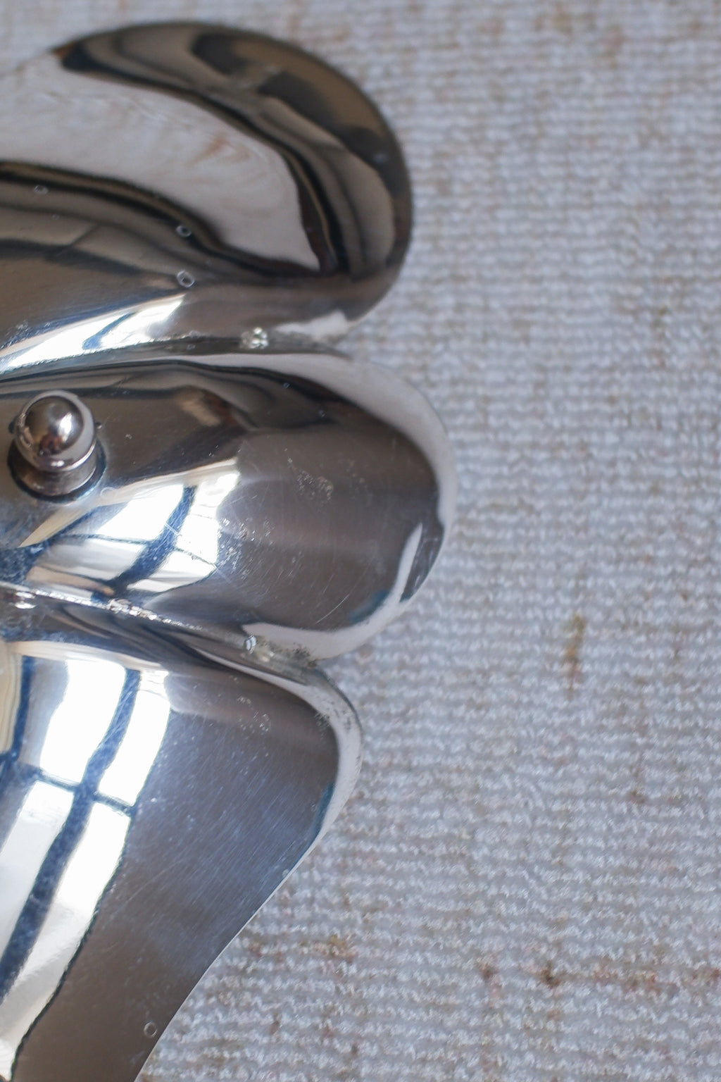 Vintage 鍍銀葉片圓腳座盤