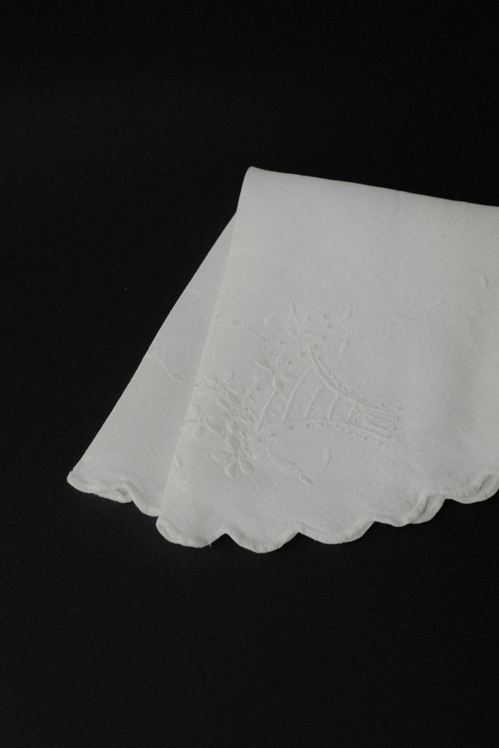 Vintage 圓型棉麻桌巾