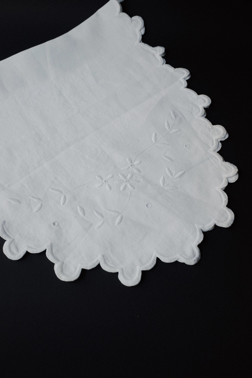 Vintage 花邊棉麻桌巾