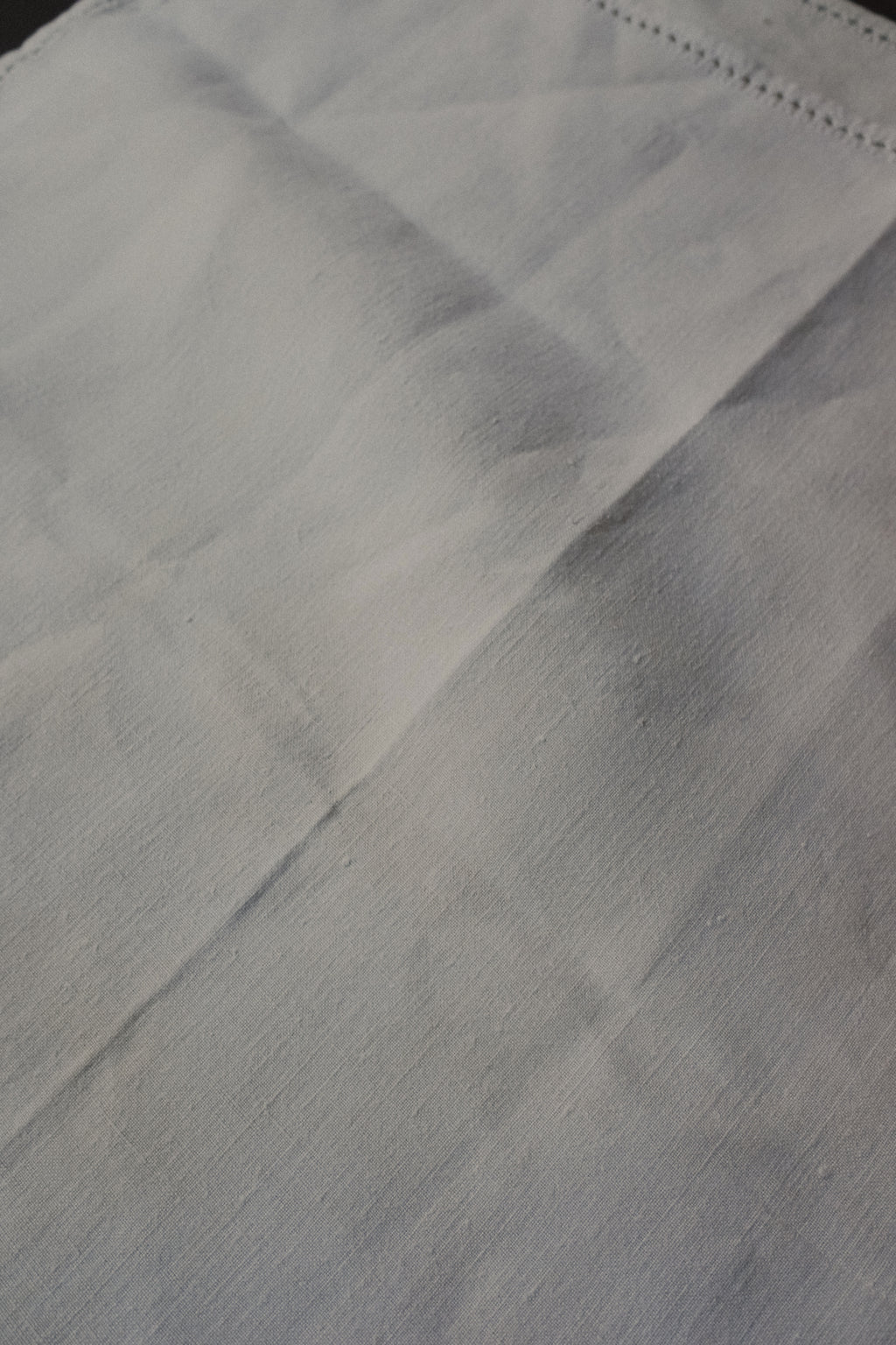 Vintage 米灰色棉麻桌巾(ㄧ組兩張)