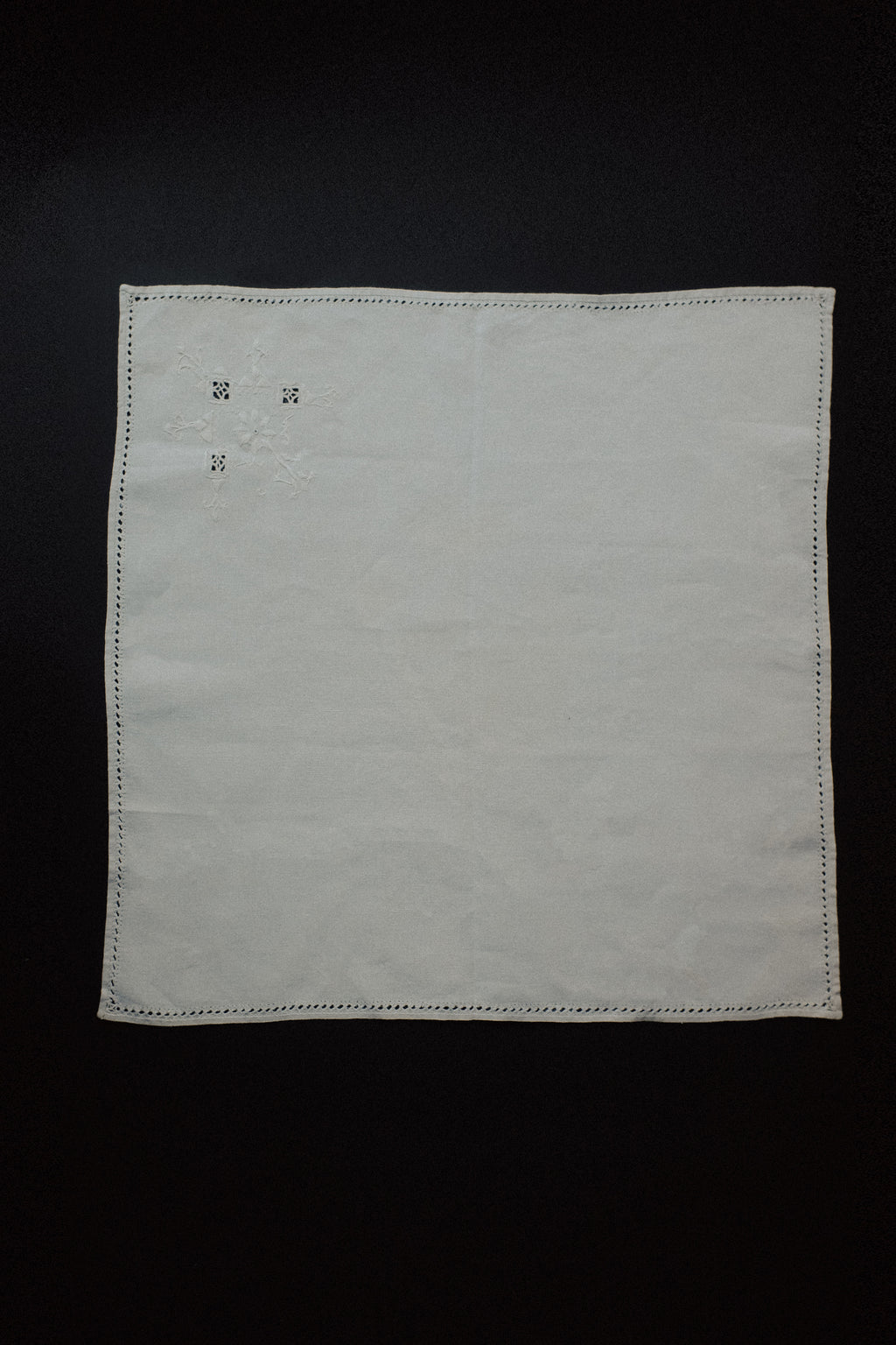 Vintage 米灰色棉麻桌巾(ㄧ組兩張)