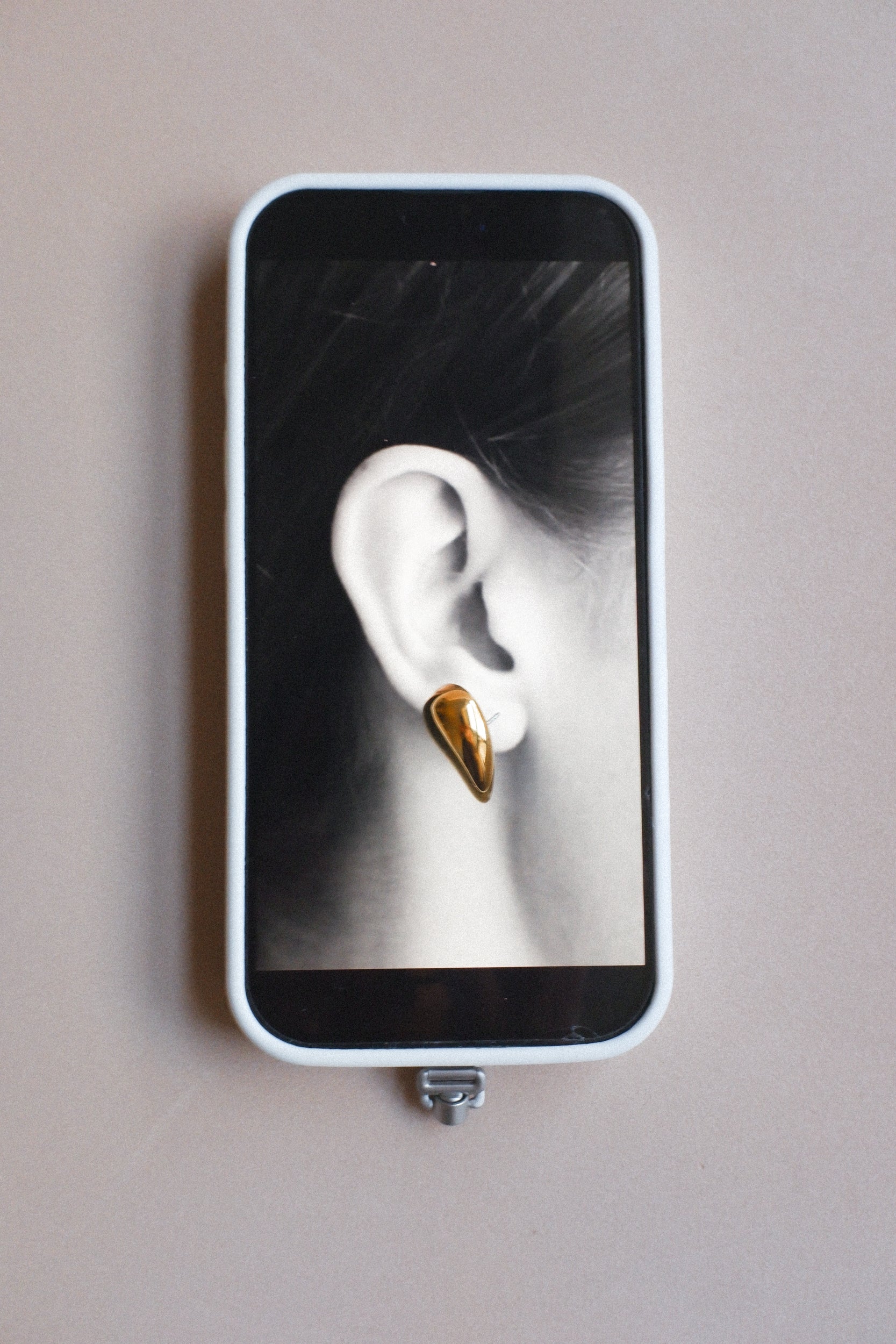 Vintage Napier 金色水滴古董耳環