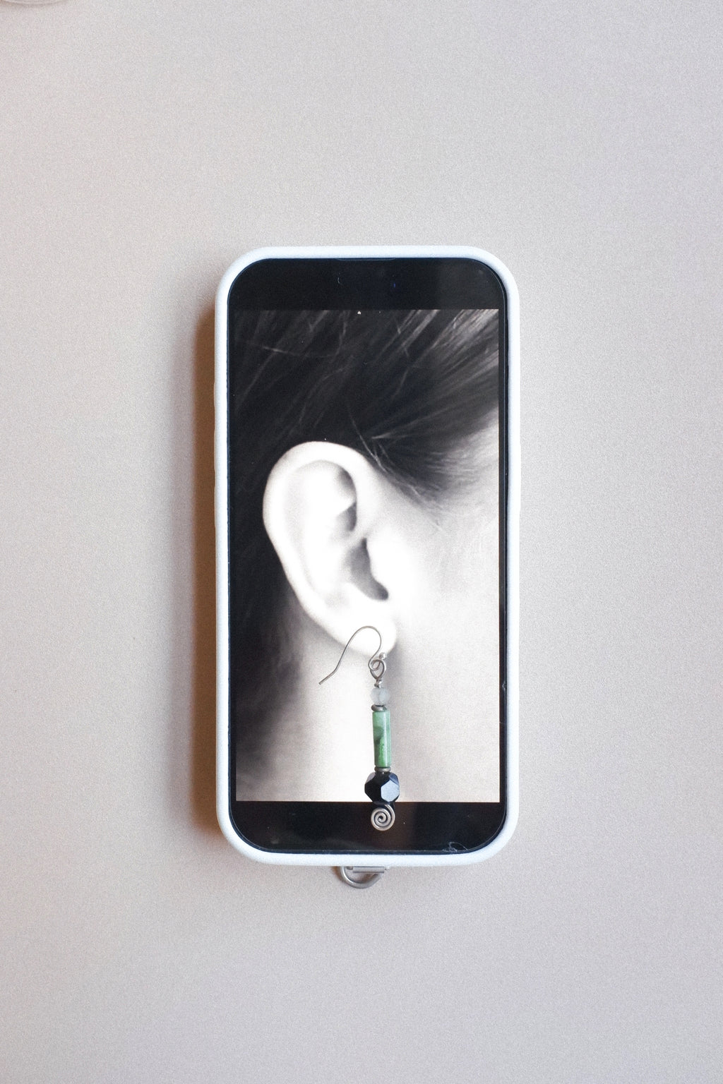 Vintage 瑪瑙石古董耳環