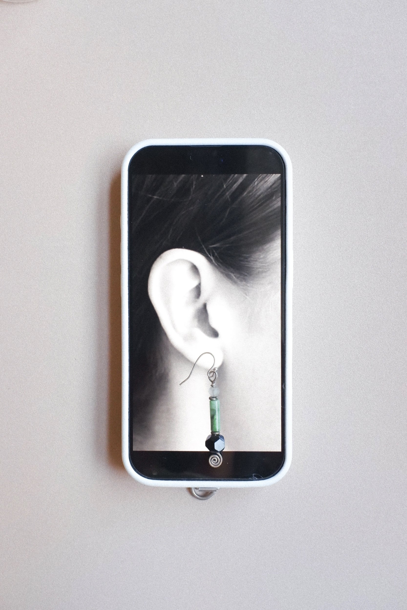 Vintage 瑪瑙石古董耳環