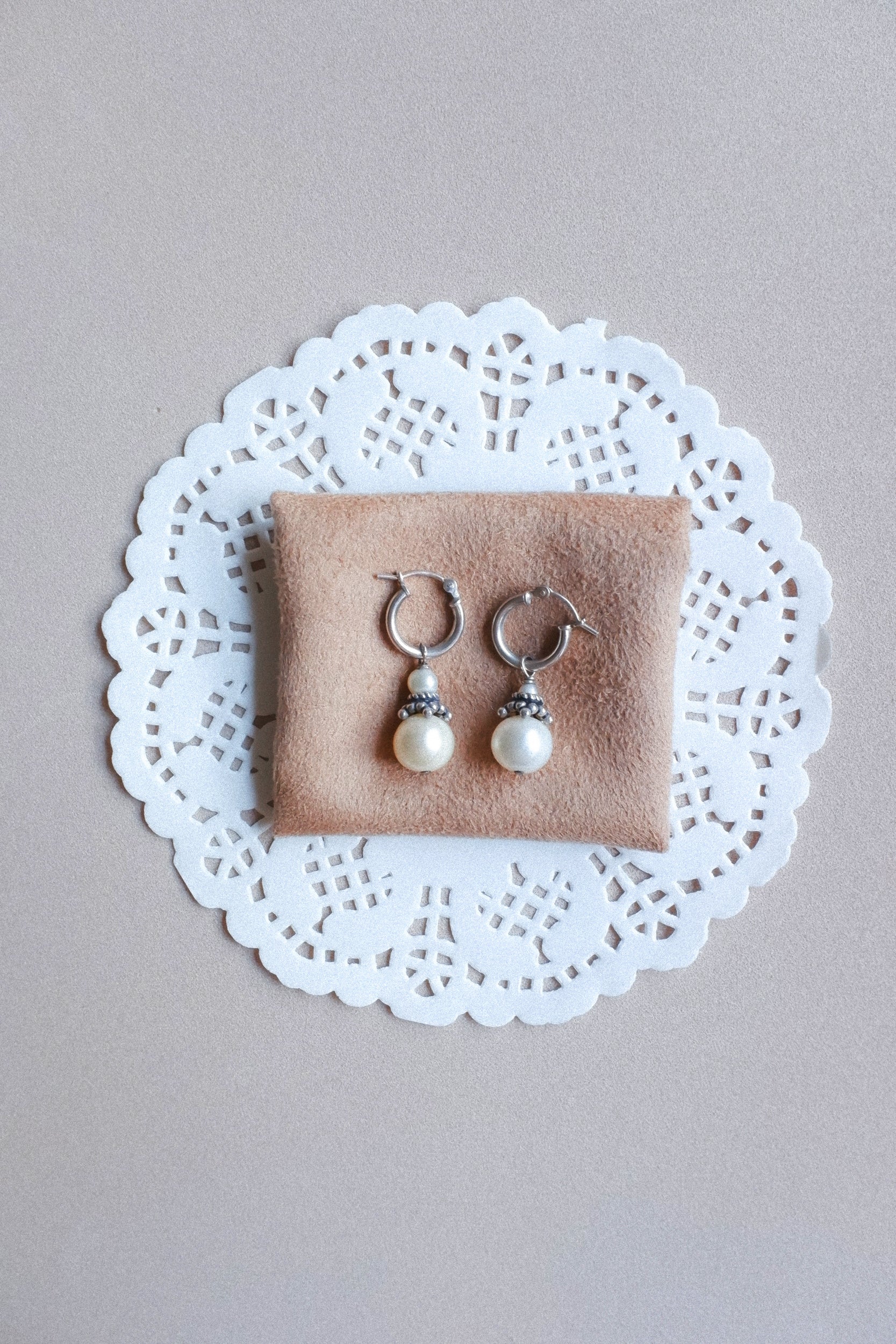 Vintage 珍珠垂墜古董耳環