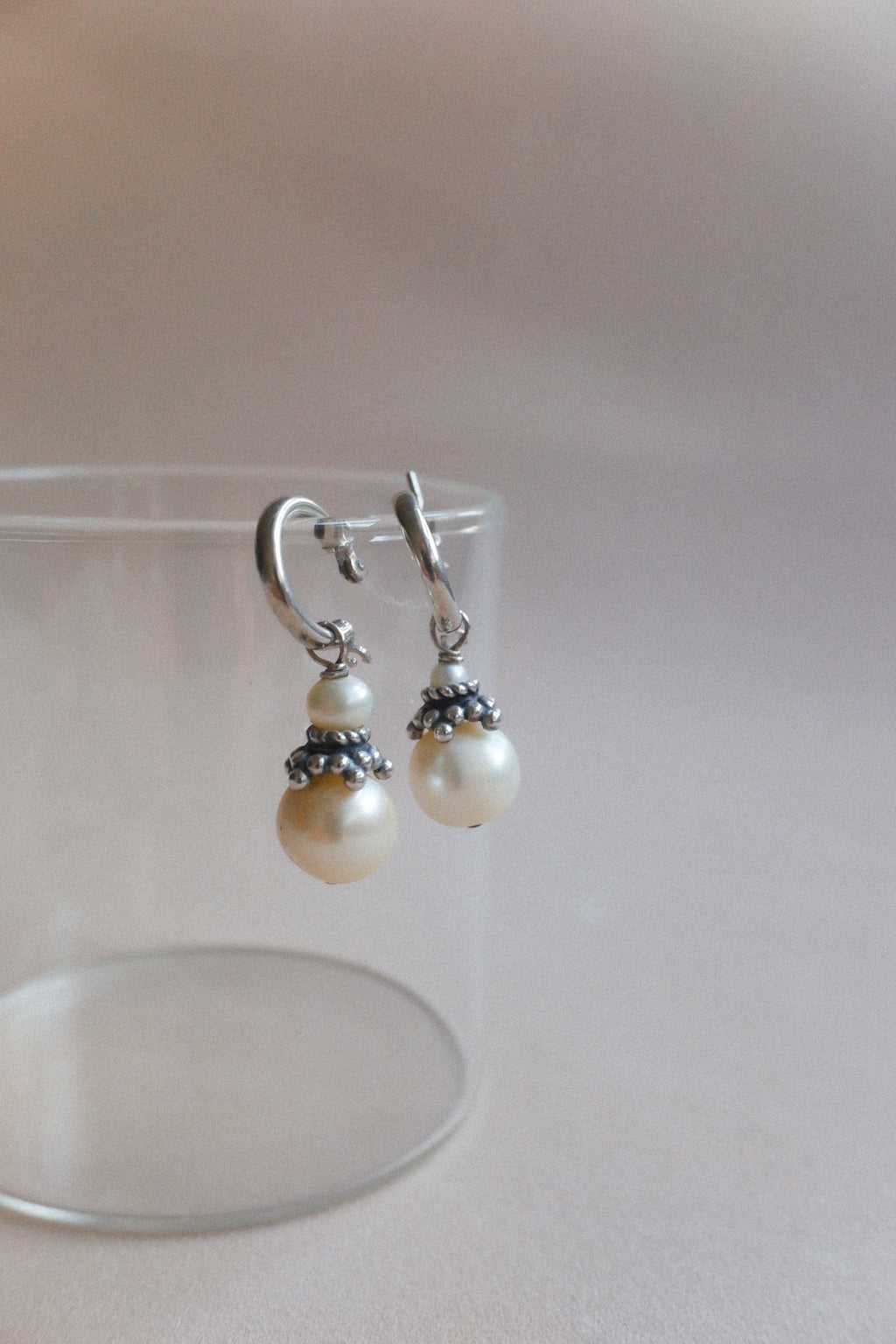 Vintage 珍珠垂墜古董耳環